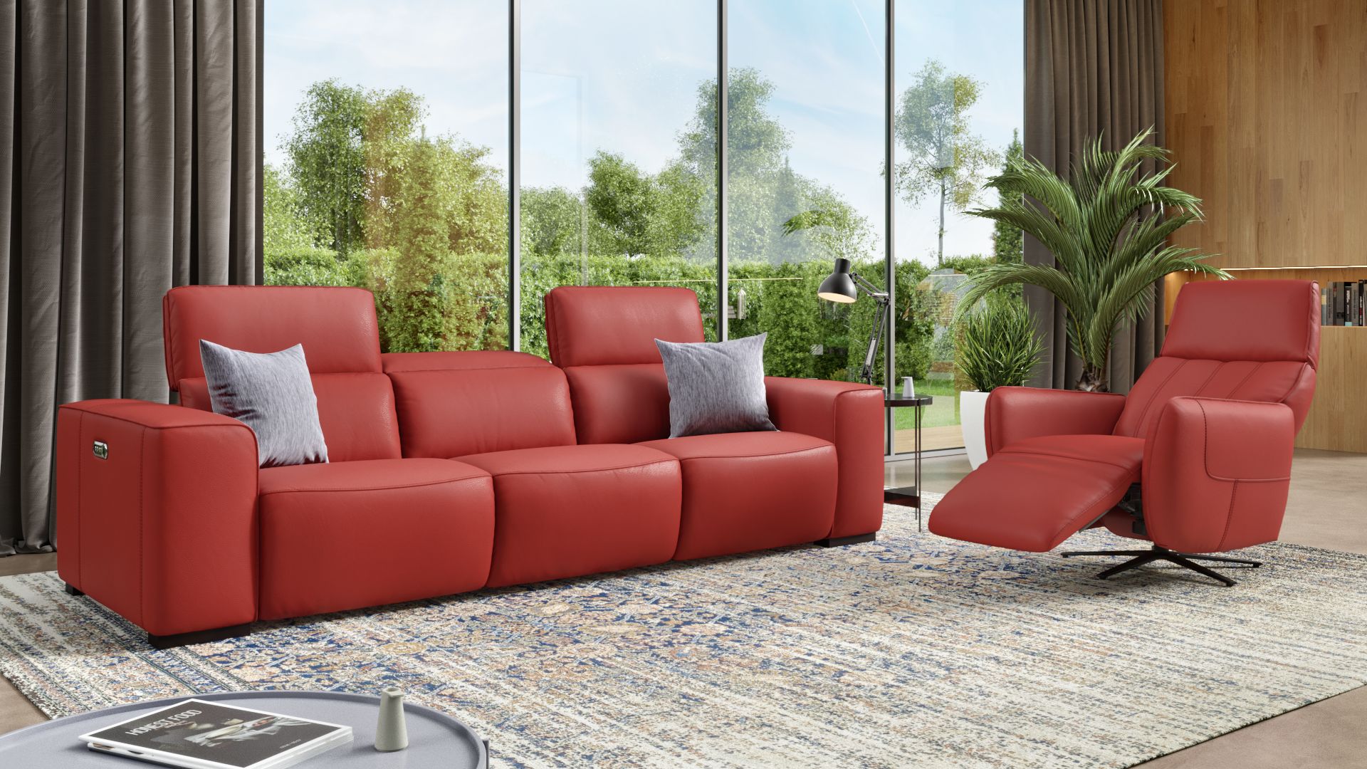 Leder 3-Sitzer Sofa XXL BINETTO