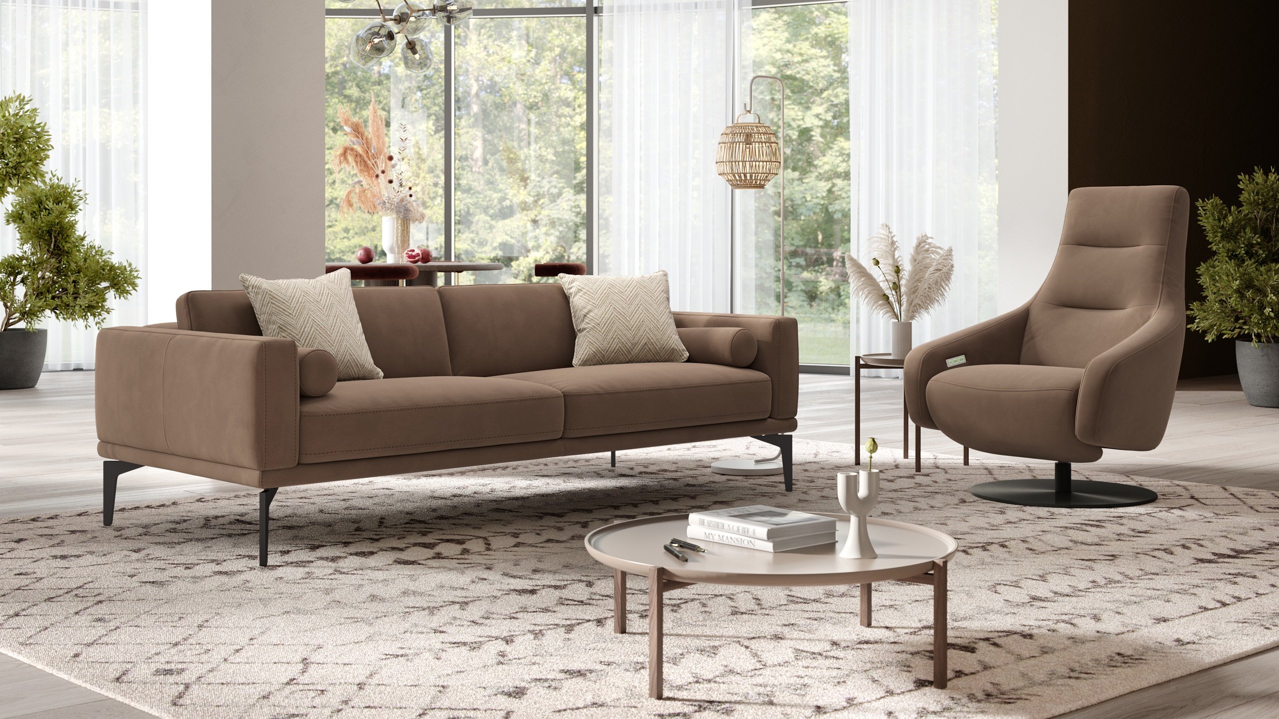 Stoff 3-Sitzer Sofa SALERNO