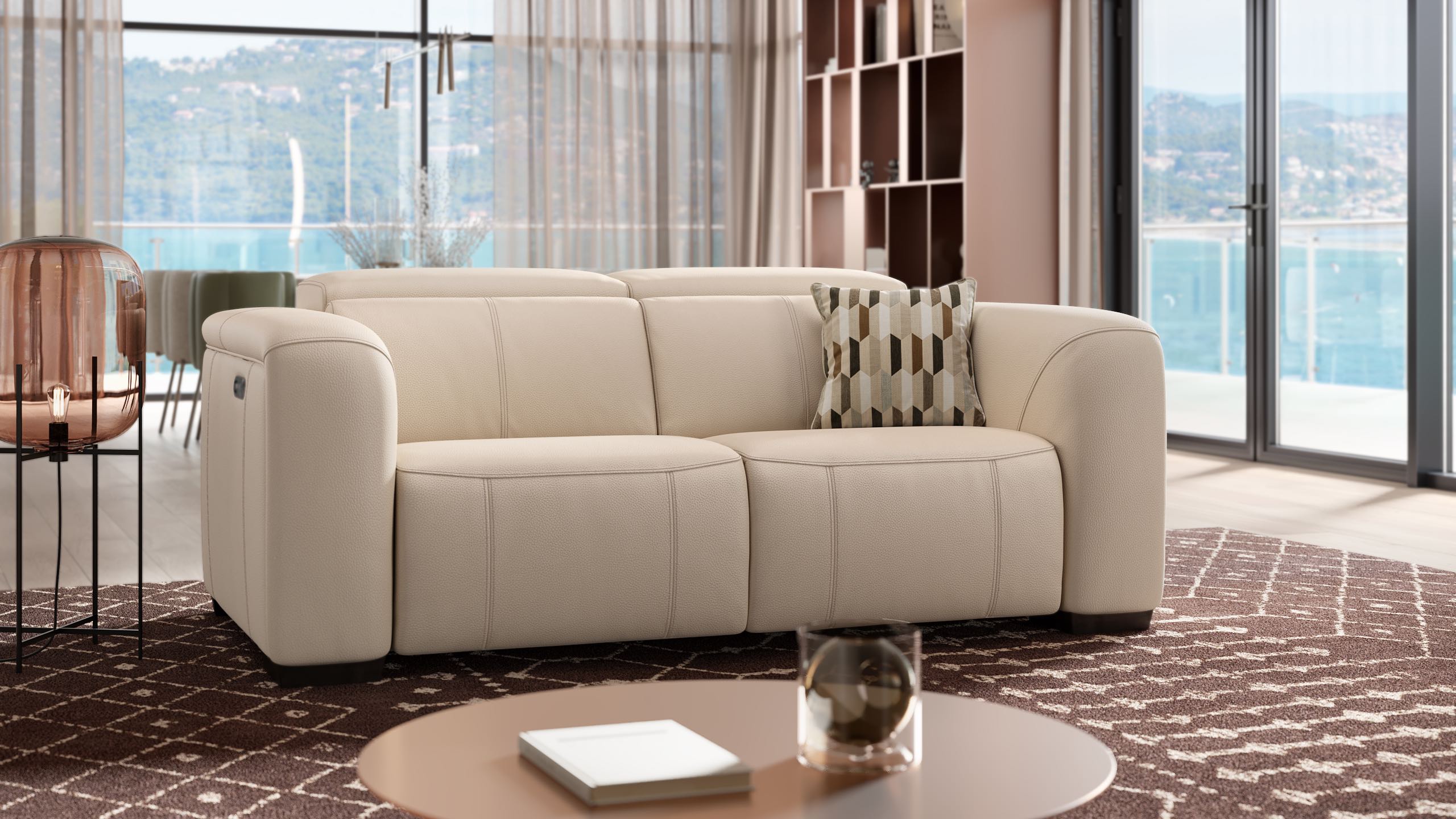 Leder 2-Sitzer Sofa SORRENTO