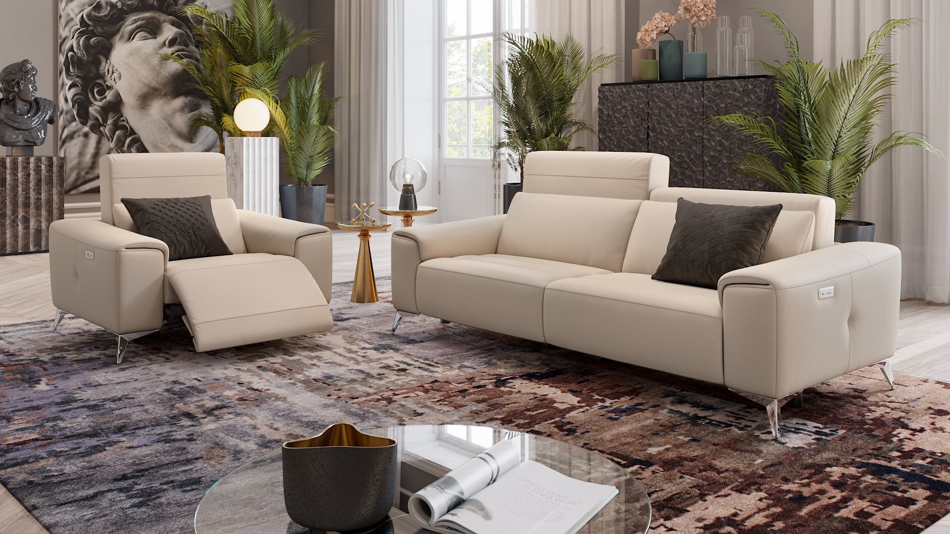 Leder 3-Sitzer Sofa BELLA