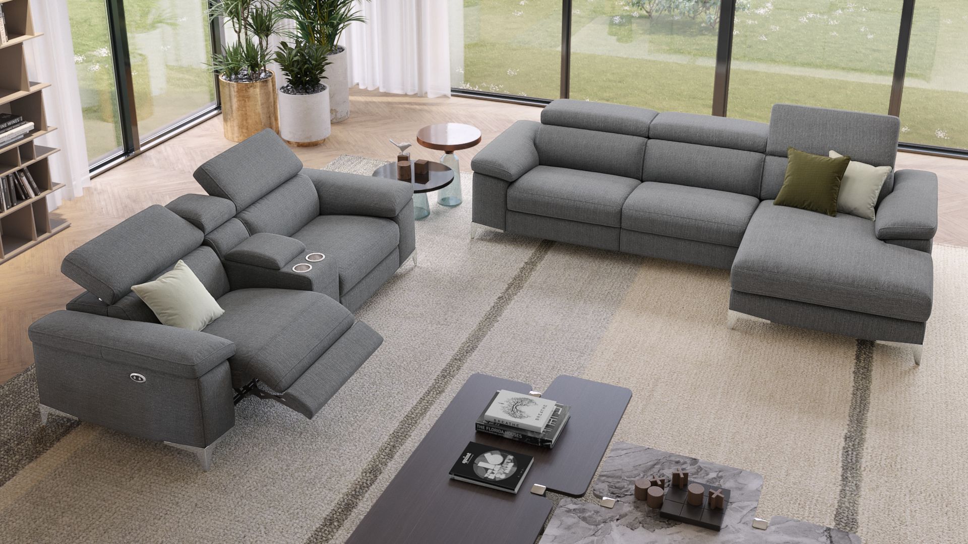 Stoff Ecksofa VENOSA