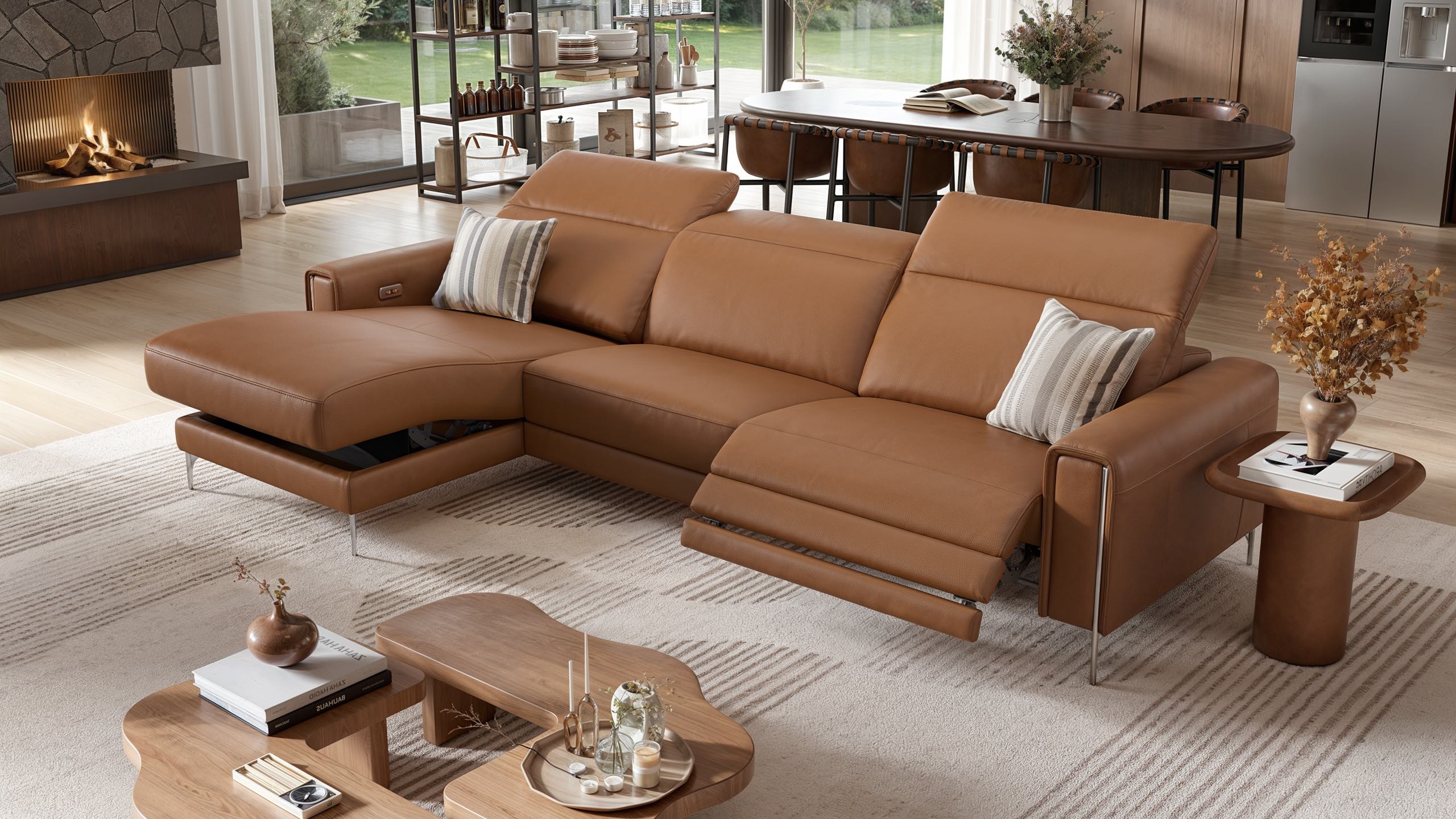 Leder Ecksofa BELLAGIO