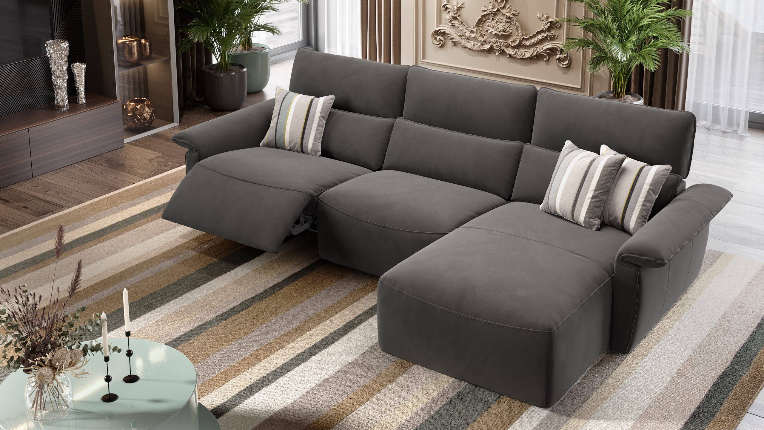 Stoff Ecksofa MERIDA