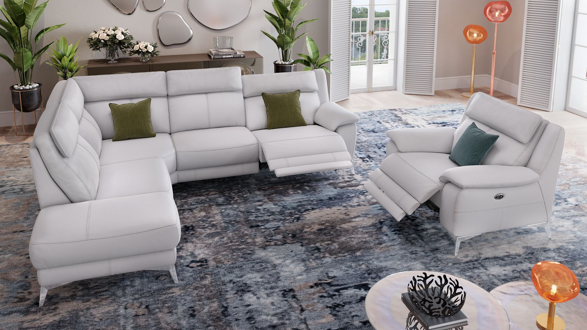 Leder Wohnlandschaft ALIANO
