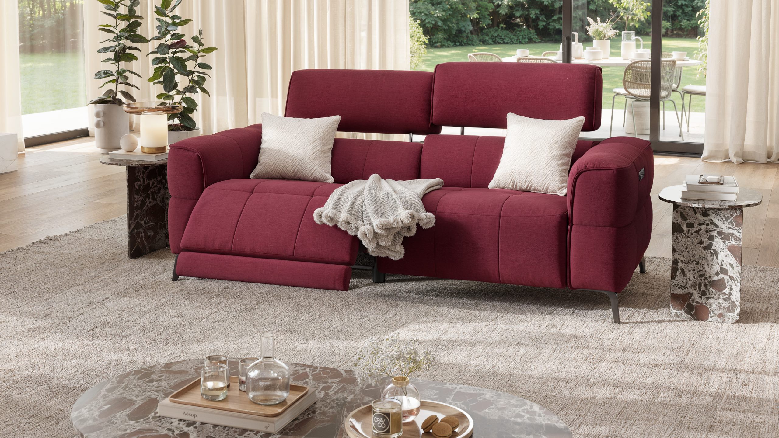 Stoff 3-Sitzer Sofa MEZZANO