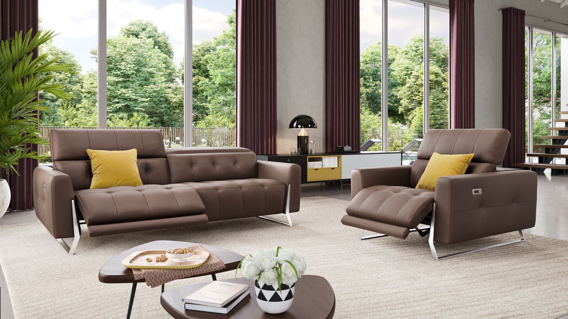 Leder 3-Sitzer Sofa CANEVA