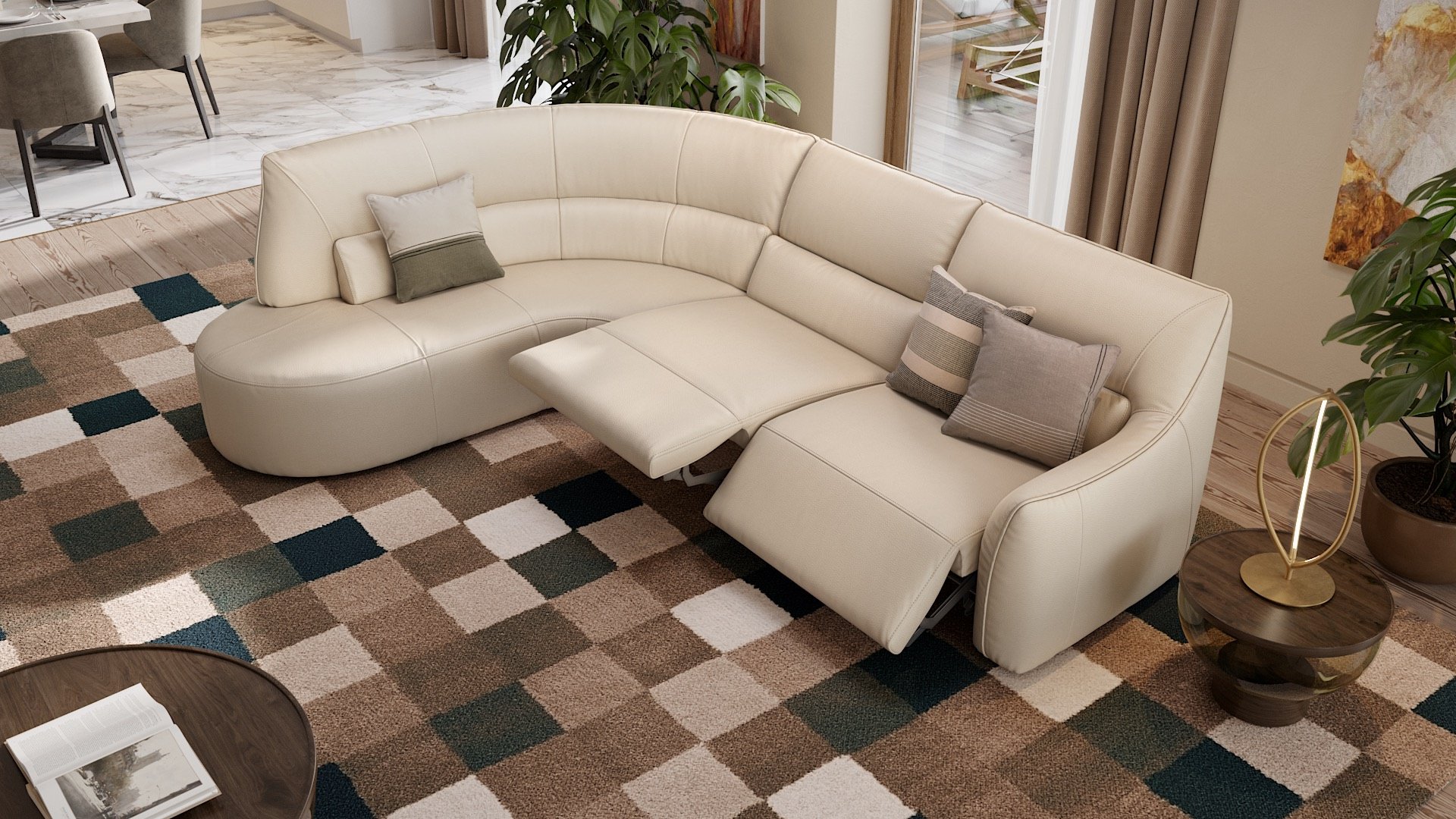 Leder Ecksofa PESARO