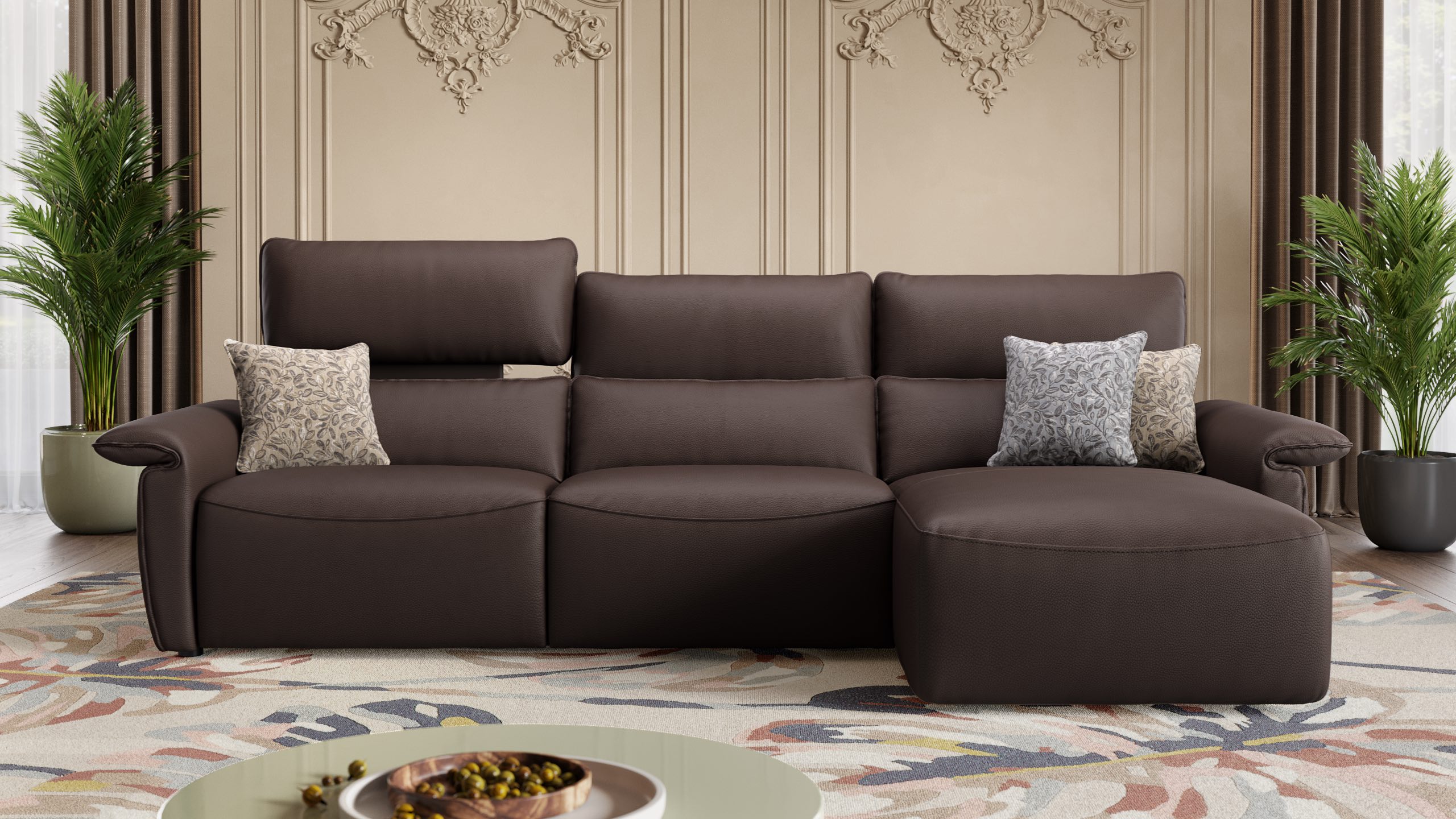 Leder Ecksofa MERIDA