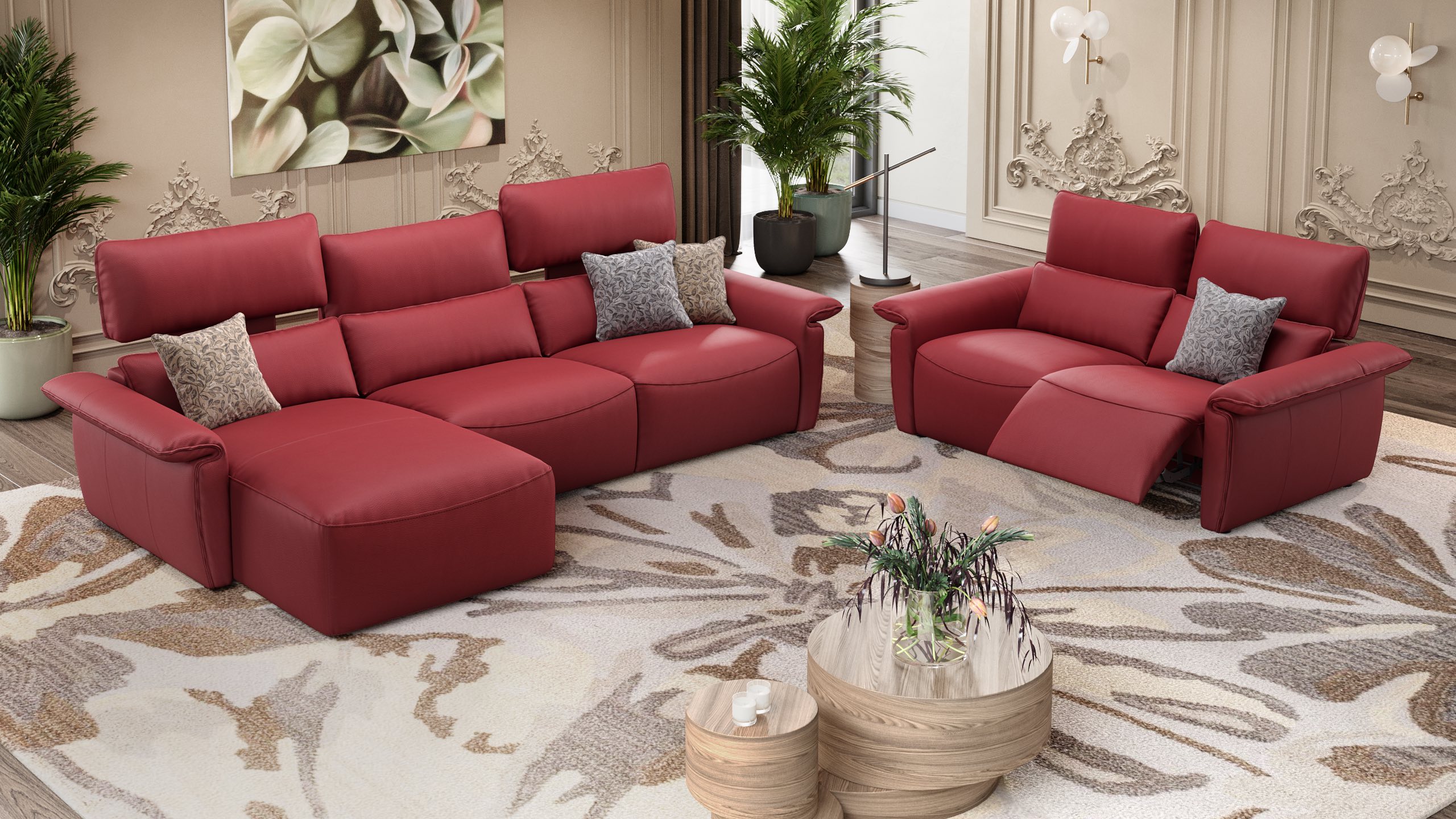 Leder Ecksofa MERIDA