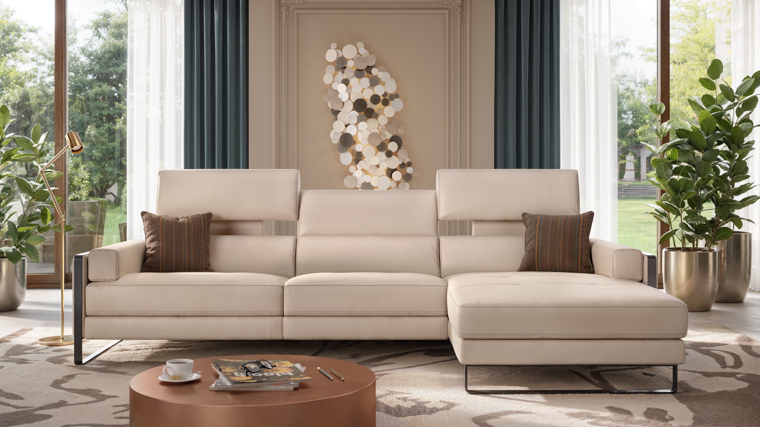 Leder Ecksofa MILO