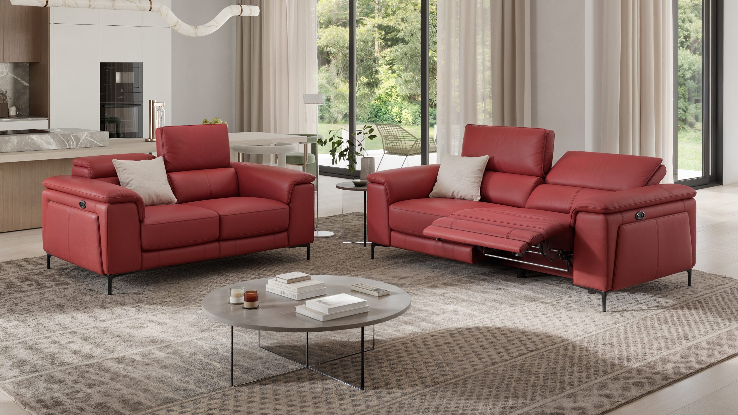 Leder 2-Sitzer Sofa MARINO