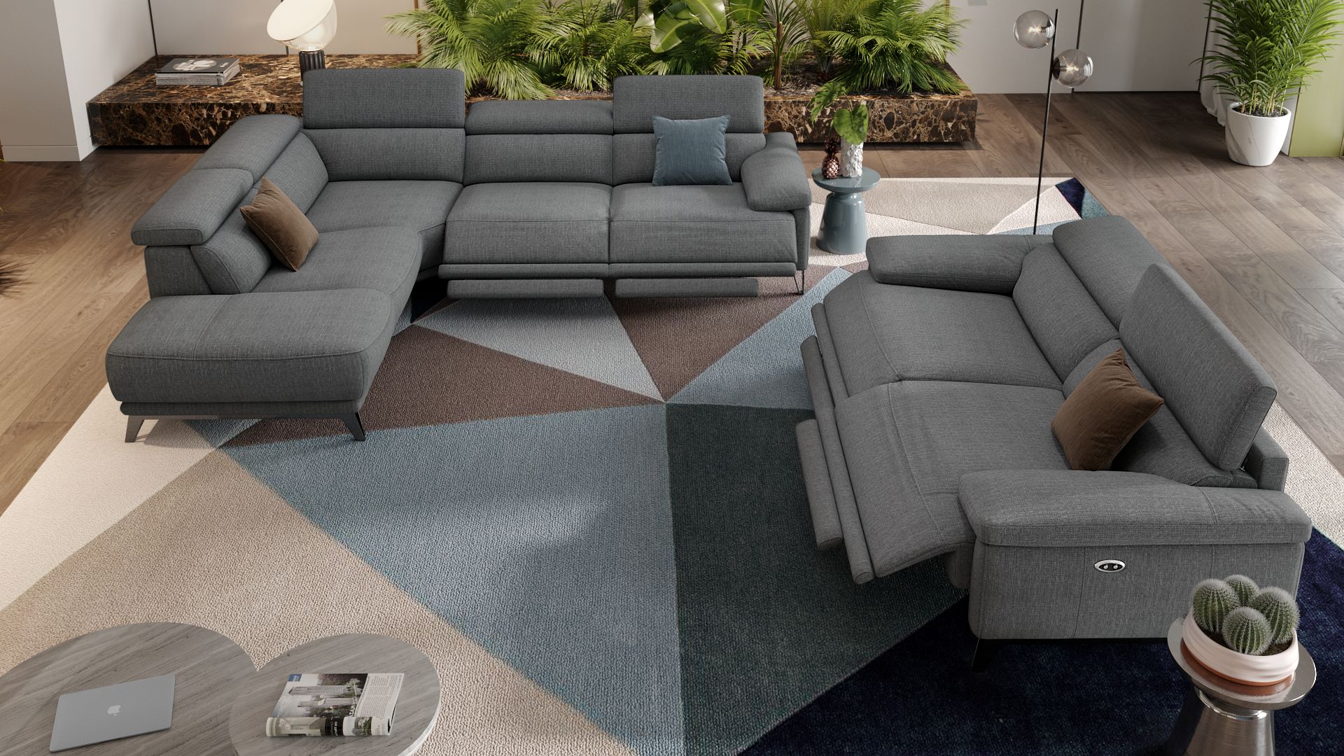 Stoff 3-Sitzer Sofa CELANO