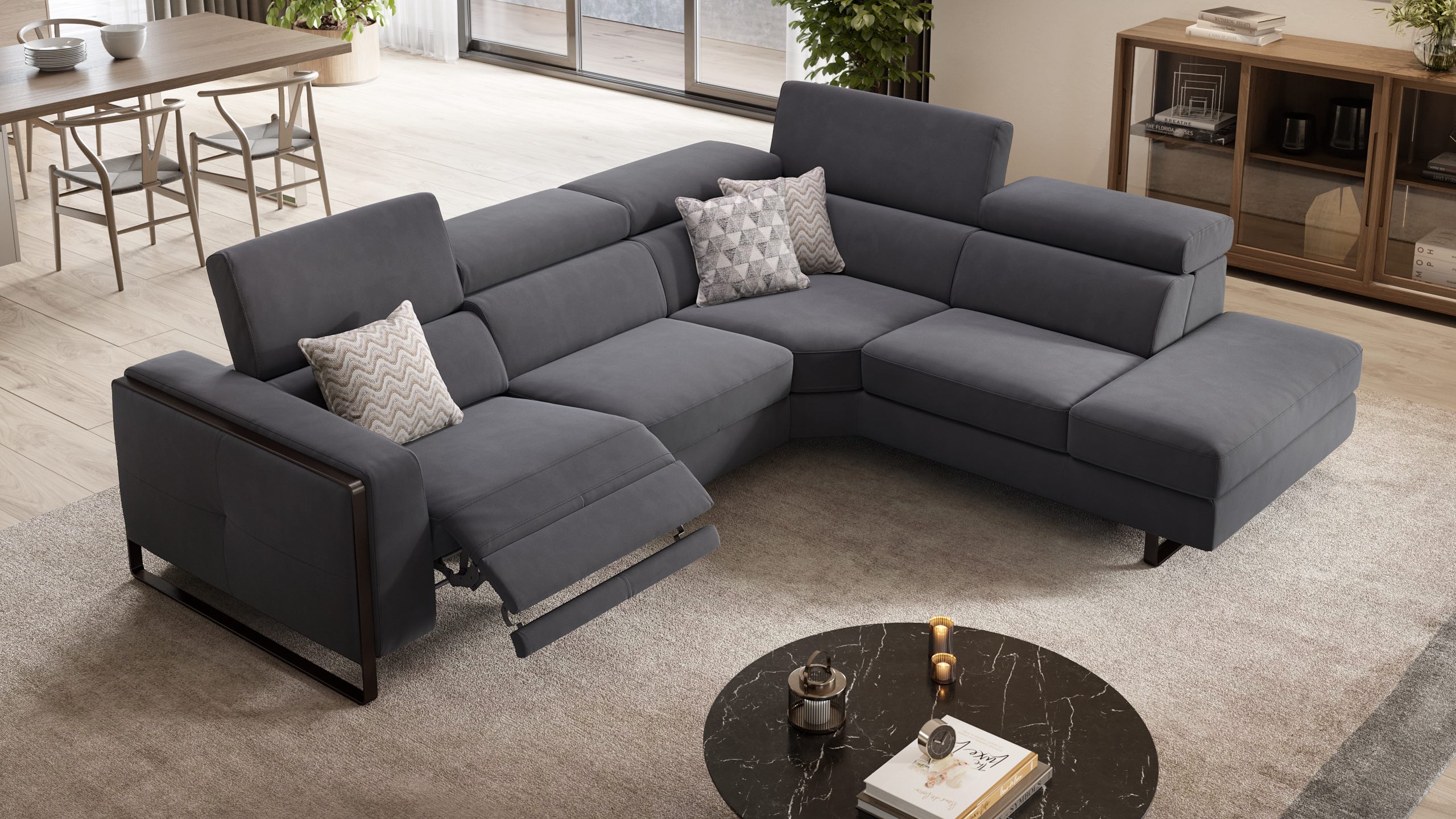 Stoff Ecksofa MANZANO