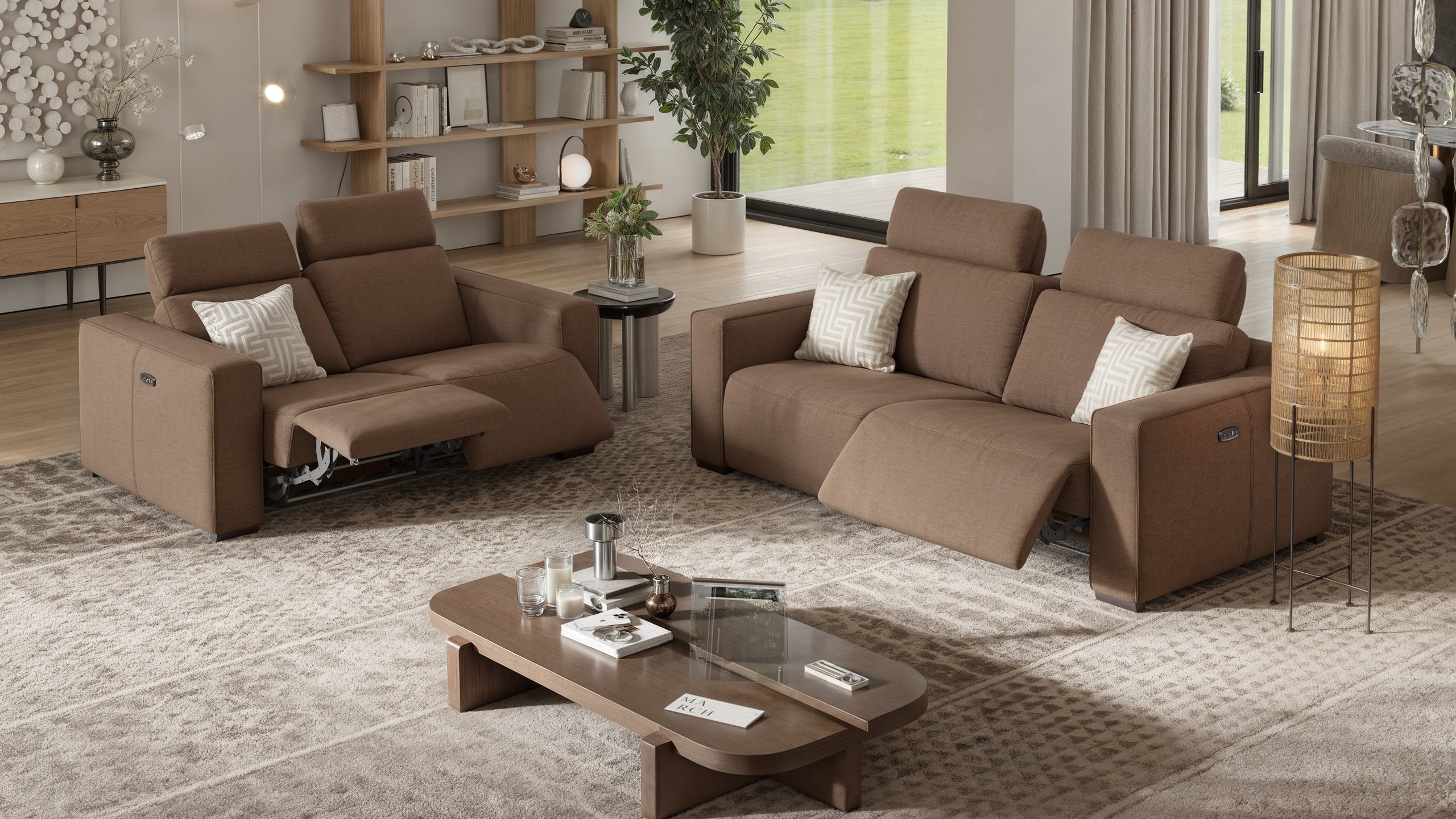 Stoff 3-Sitzer Sofa BERGAMO
