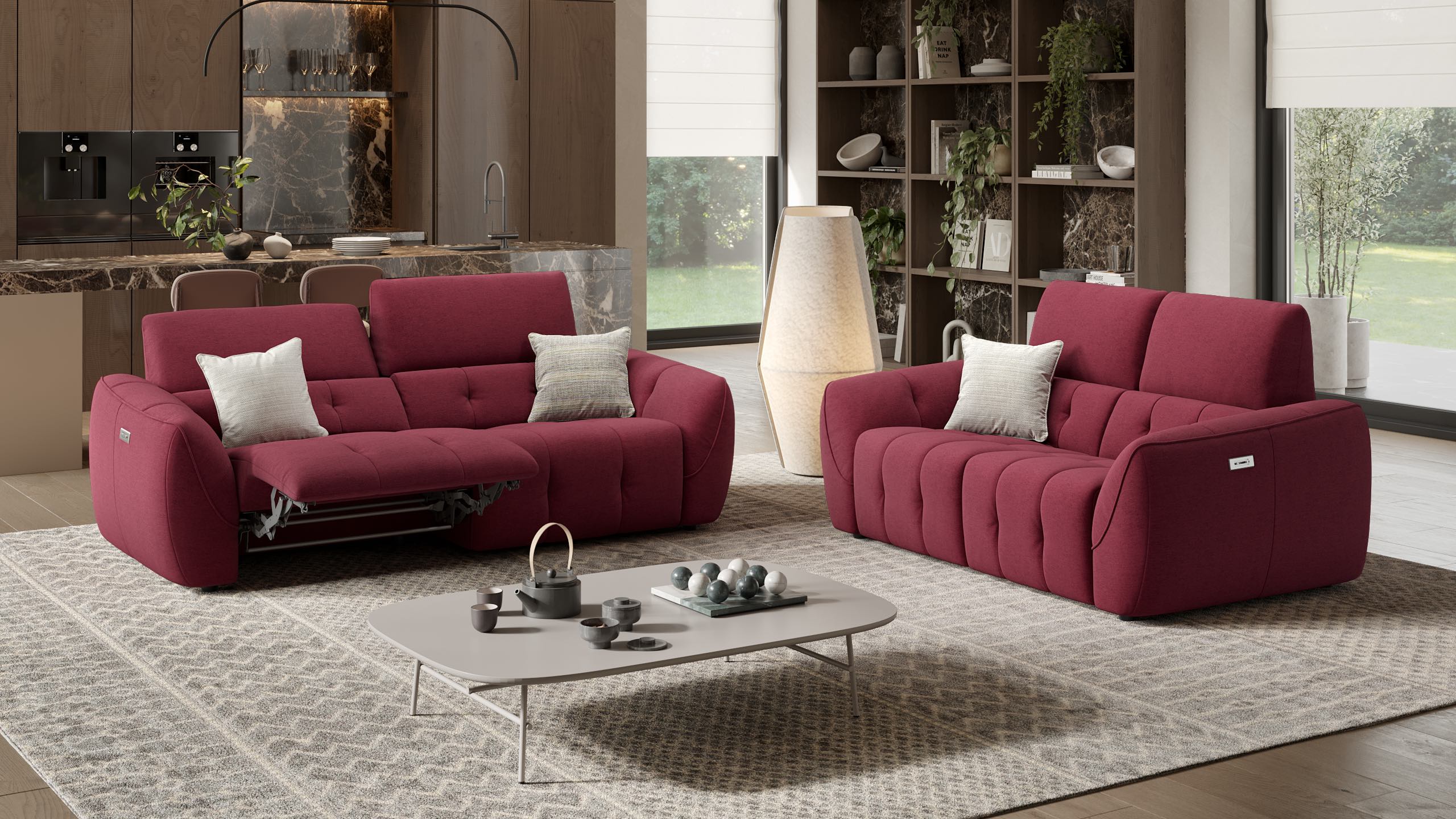 Stoff 2-Sitzer Sofa CEPRANO