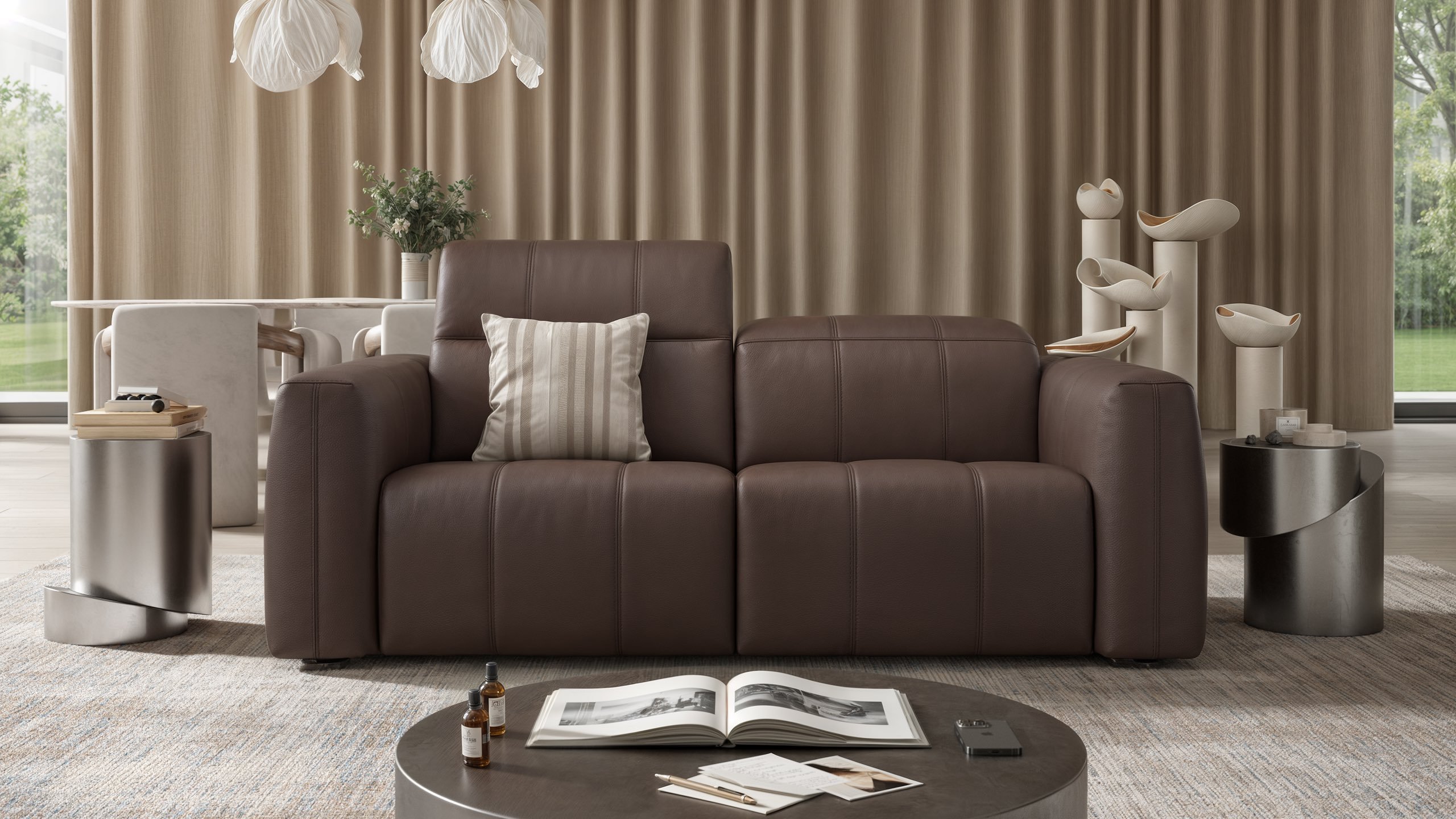 Leder 3-Sitzer Sofa FLORIDA