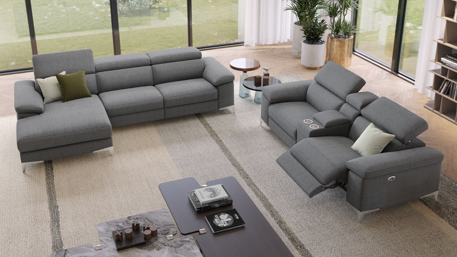 Stoff Ecksofa VENOSA