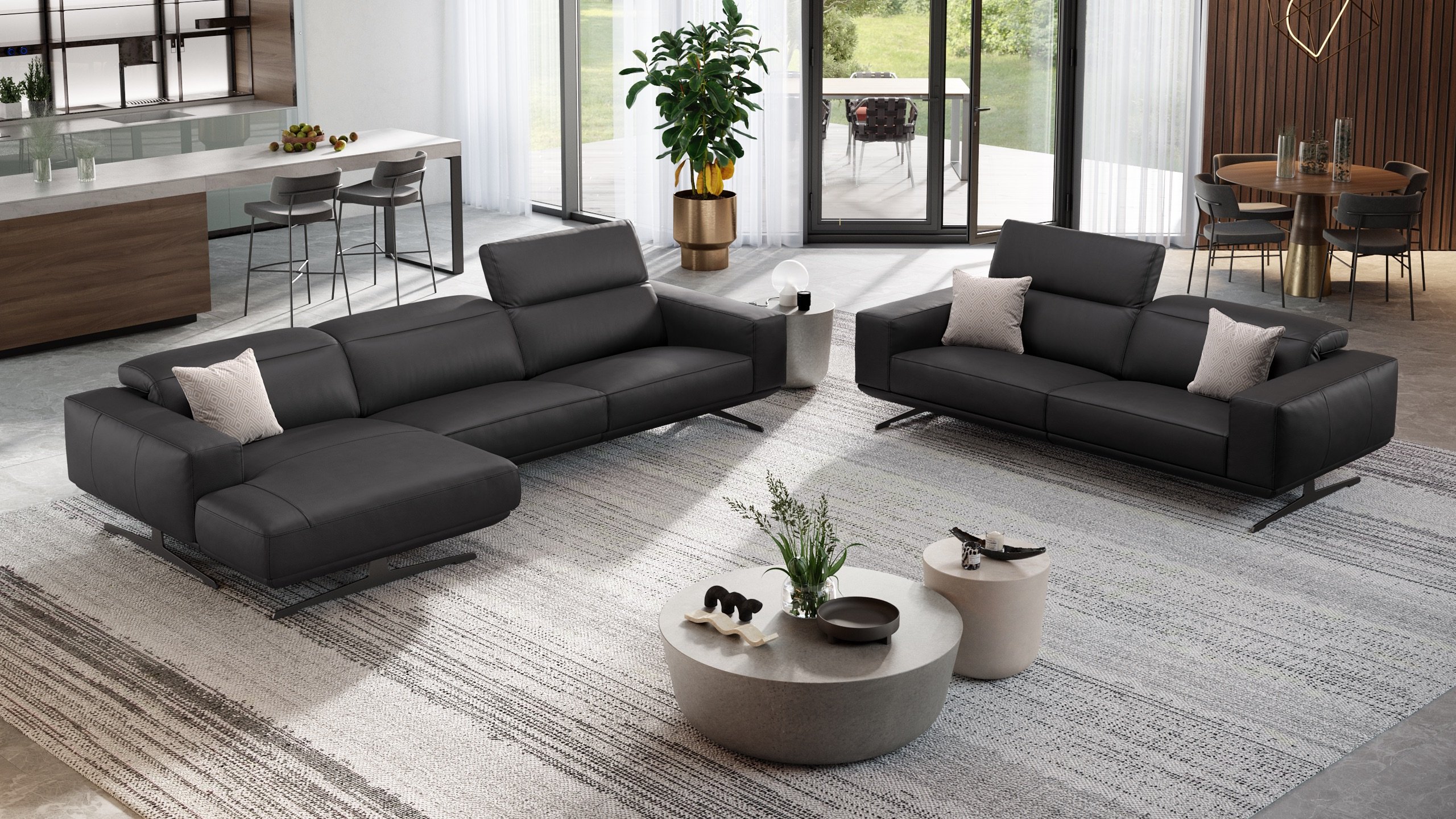 Leder Ecksofa MERANO