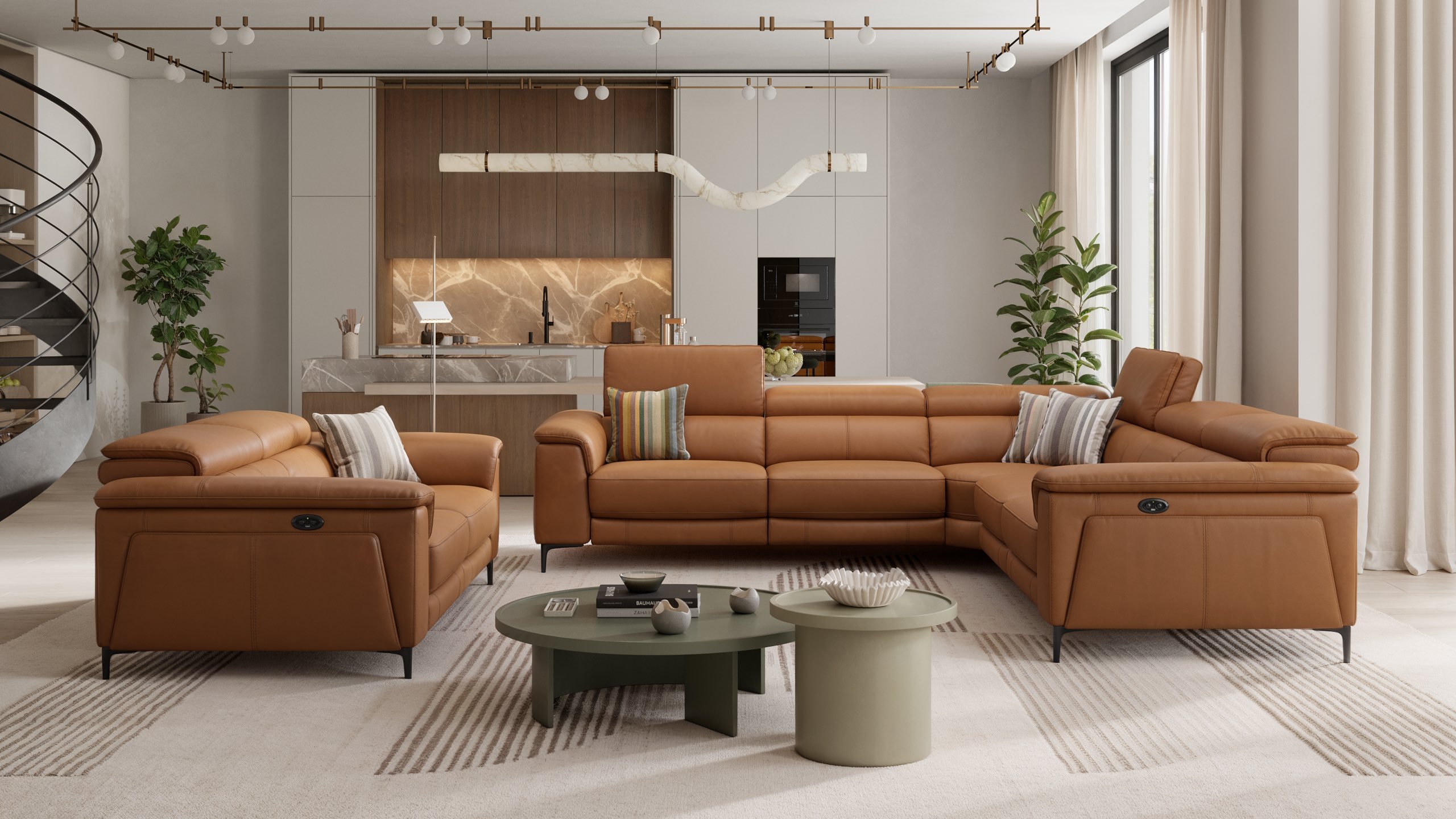 Leder 2-Sitzer Sofa MARINO