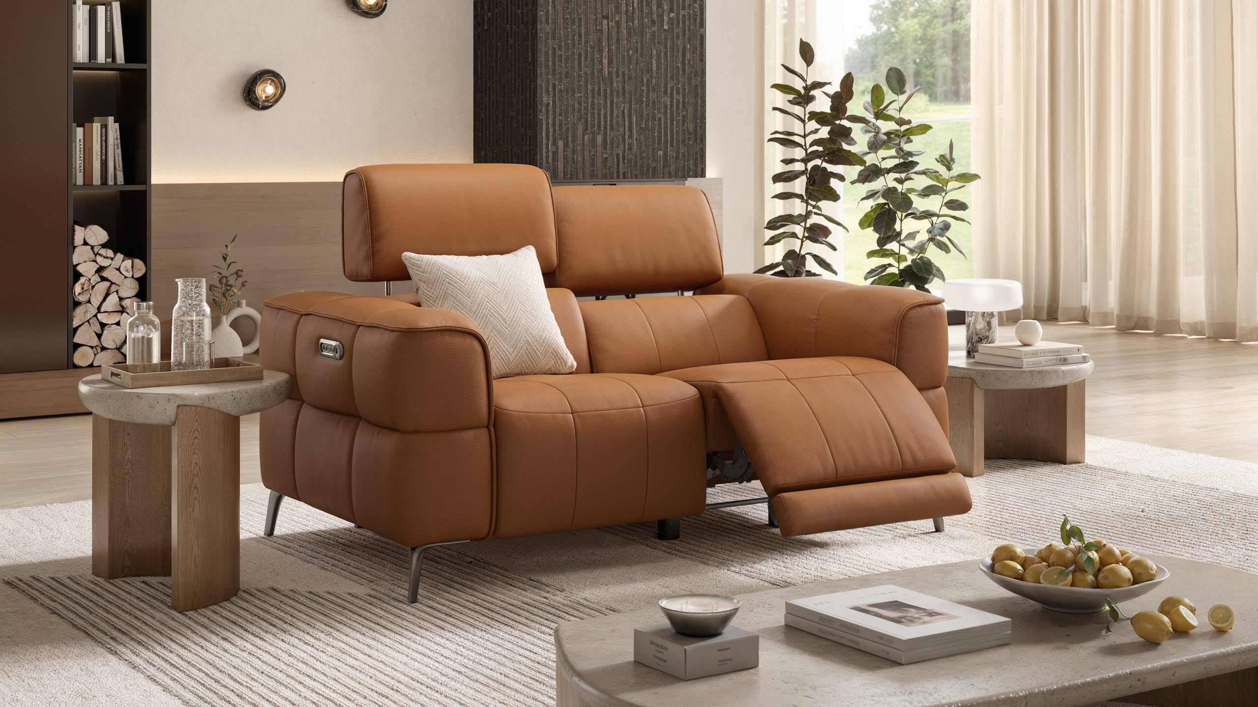 Leder 2-Sitzer Sofa MEZZANO