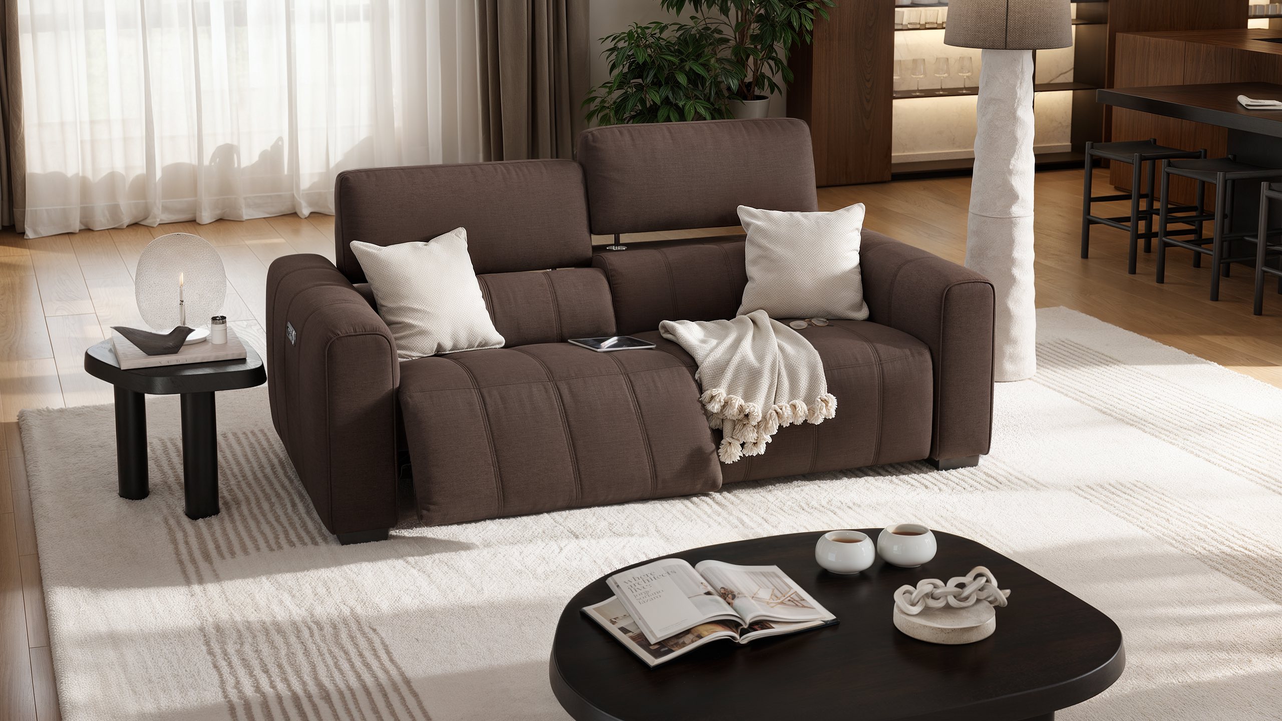Stoff 3-Sitzer Sofa MALIBU