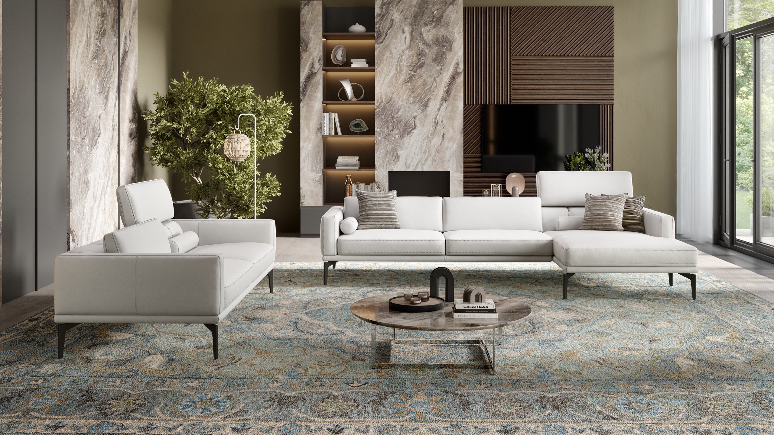 Leder 3-Sitzer Sofa SALERNO