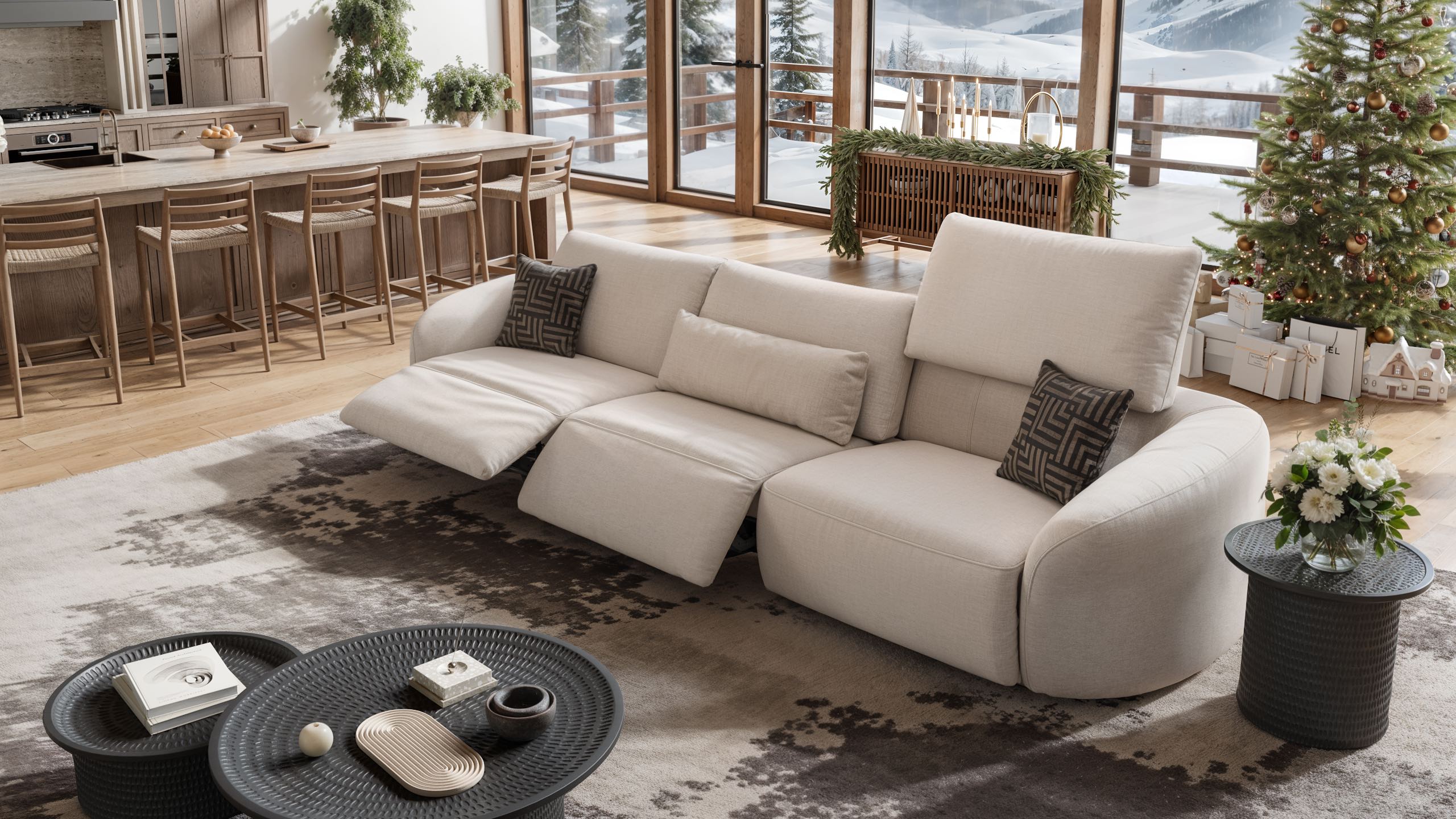 Stoff 3-Sitzer XXL ST. MORITZ
