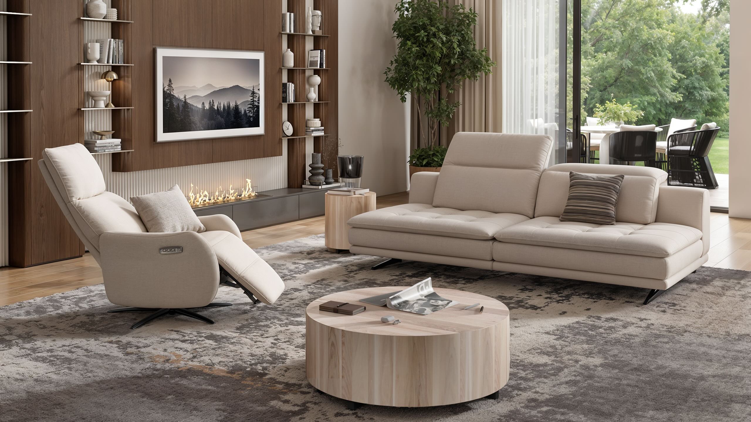 Stoff Relaxsessel TURIN