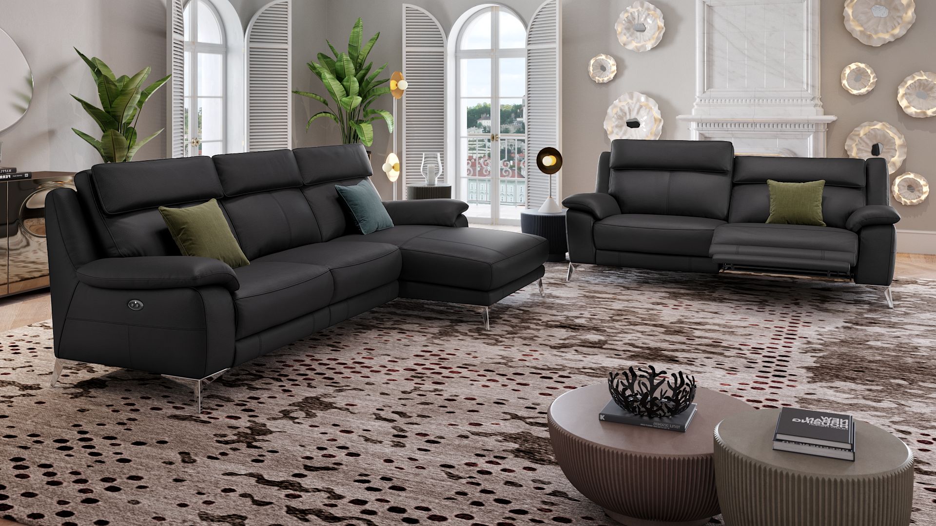 Leder 3-Sitzer Sofa ALIANO