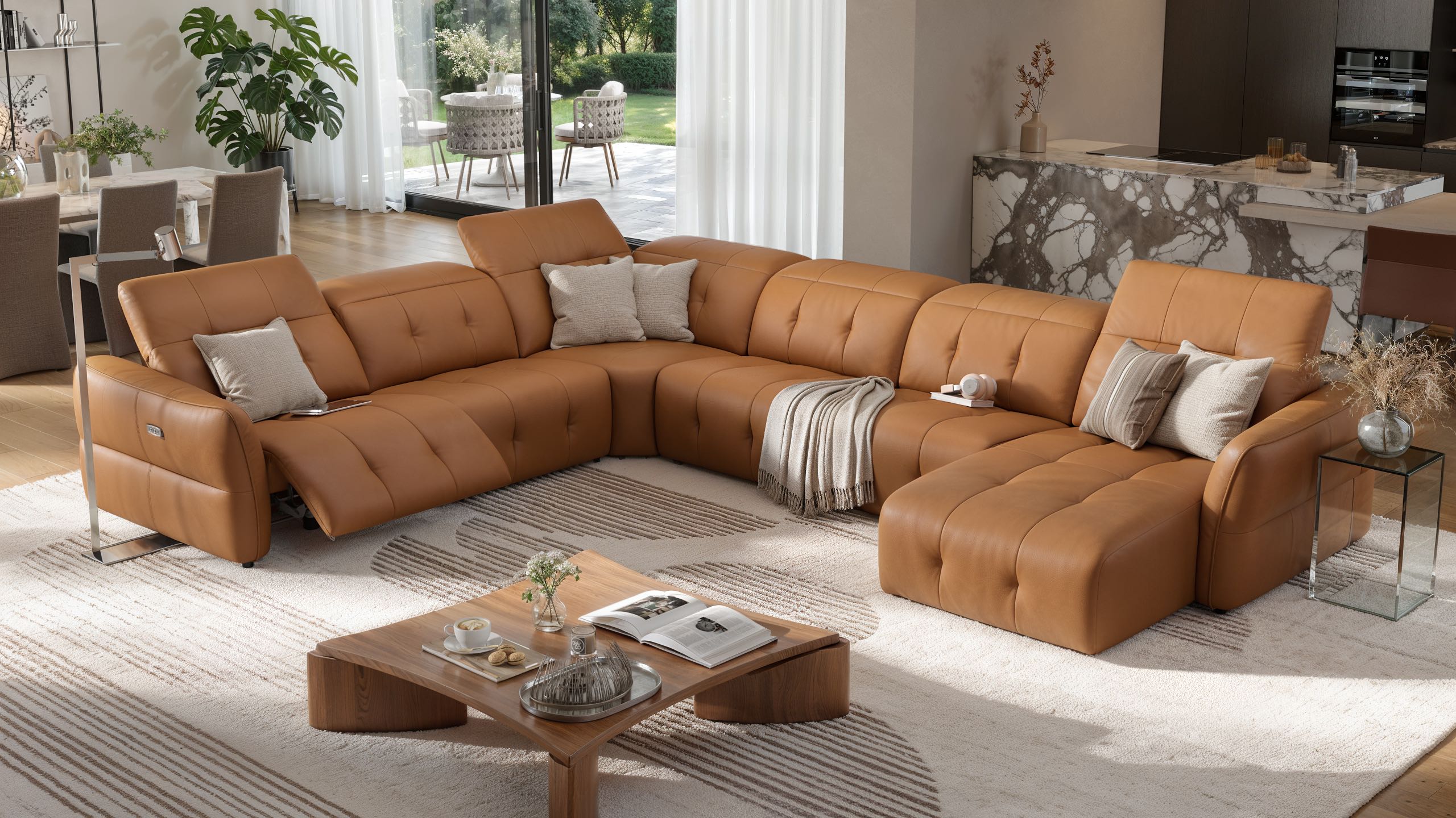 Leder Wohnlandschaft MARANELLO