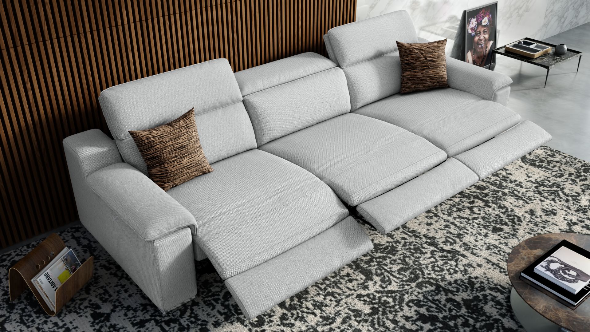 Stoff 3-Sitzer Sofa XXL MACELLO