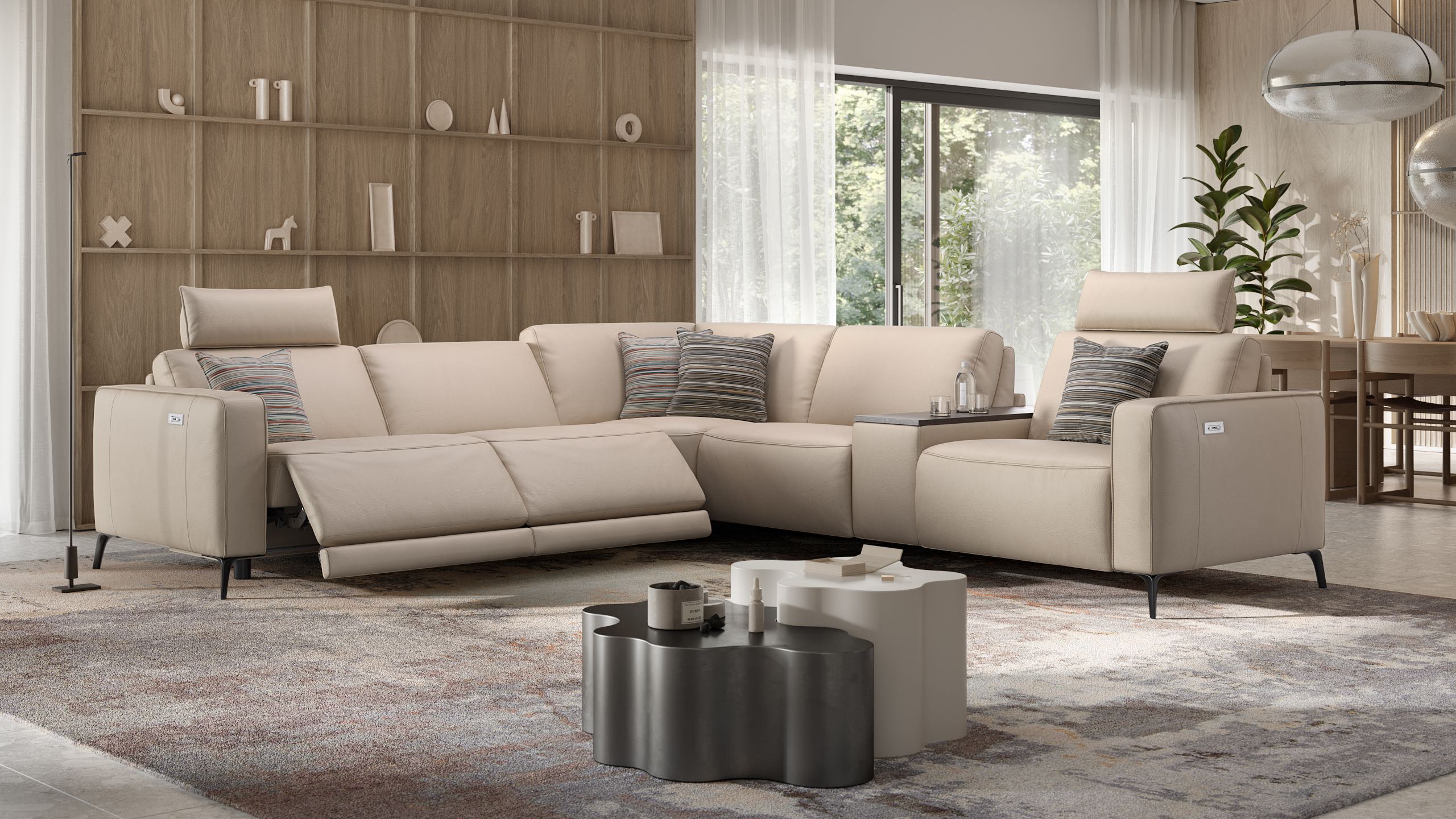 Leder Ecksofa BARLETTA