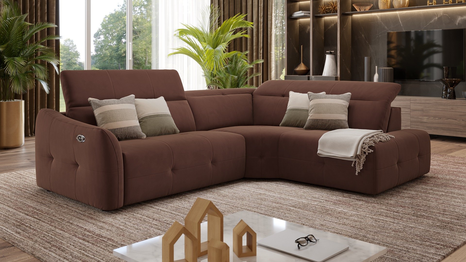 Stoff Ecksofa CASADO