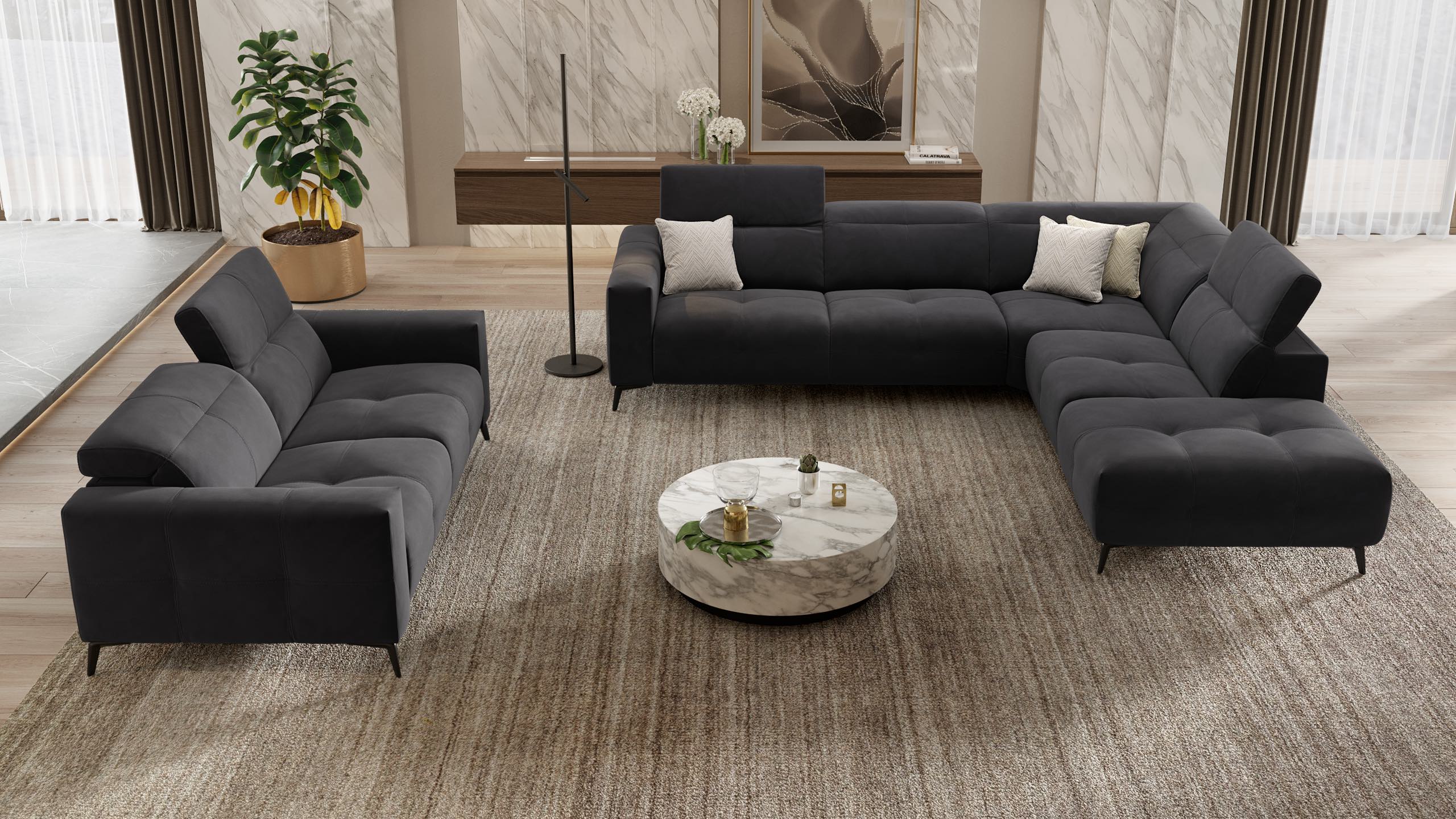 Stoff Ecksofa MARBELLA