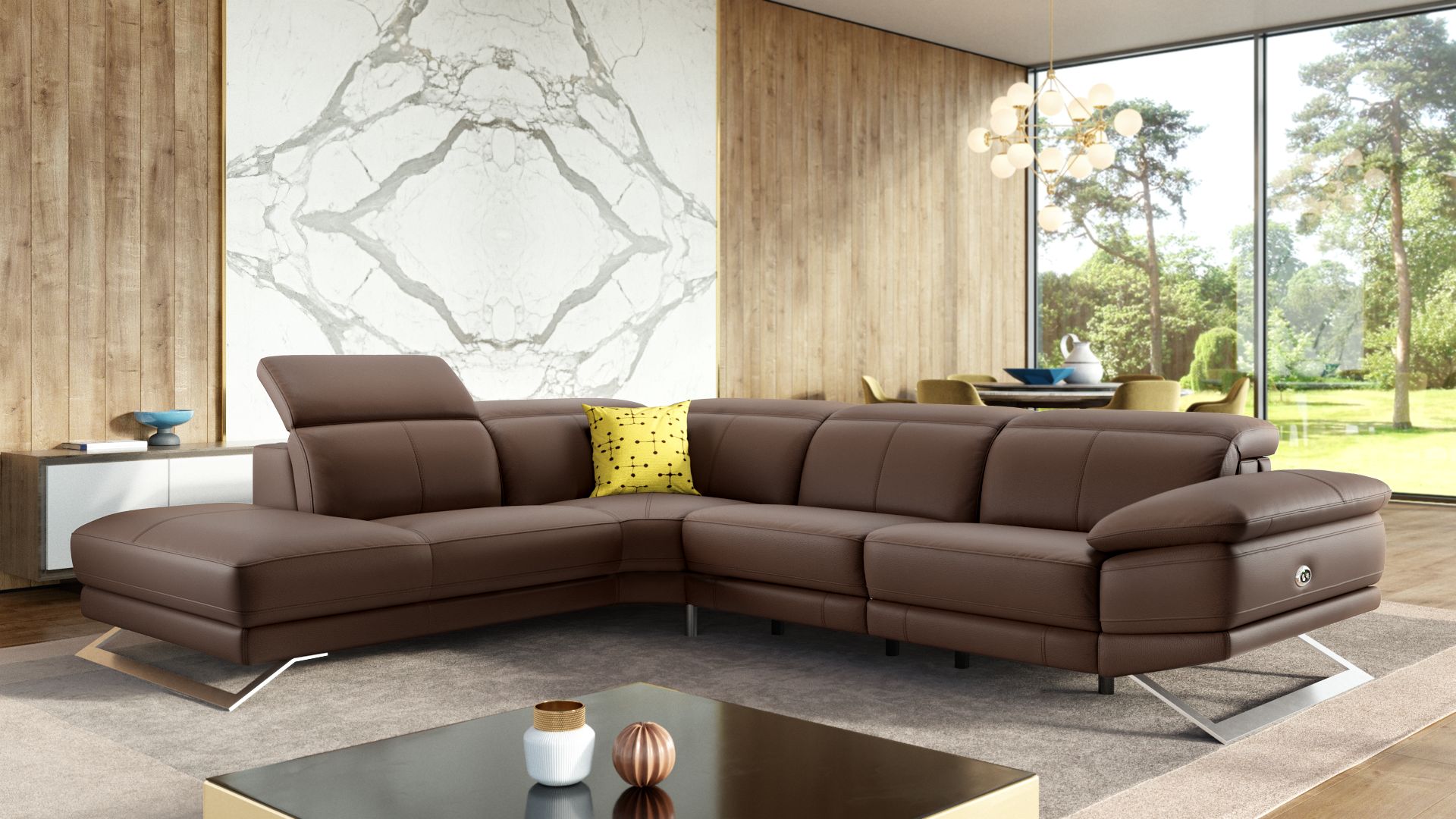 Leder Ecksofa FERRARA