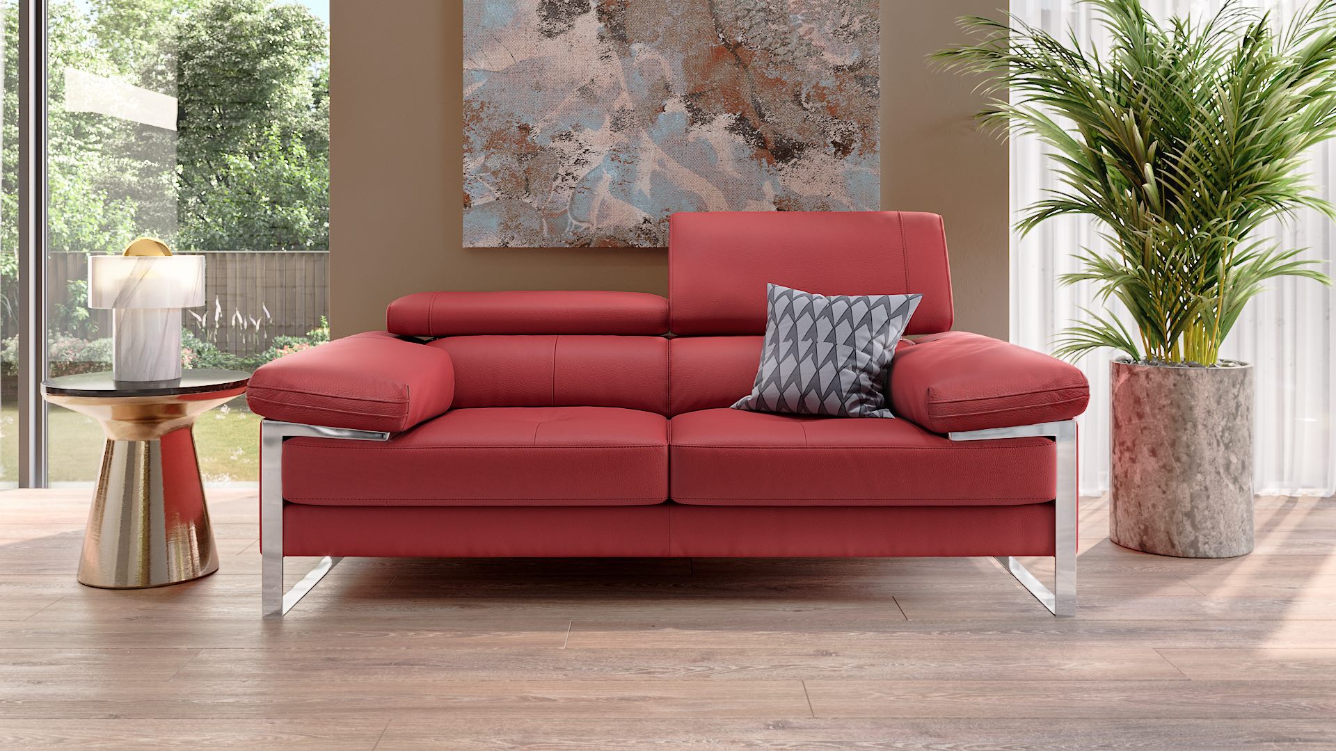 Leder 2-Sitzer Sofa ATELLA