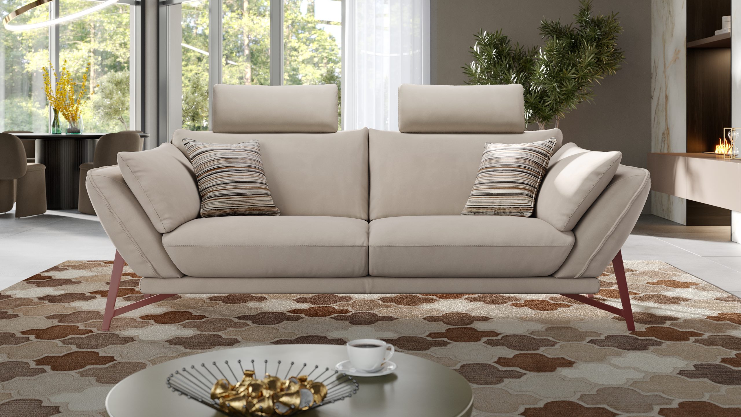 Stoff 3-Sitzer Sofa ESTELLA