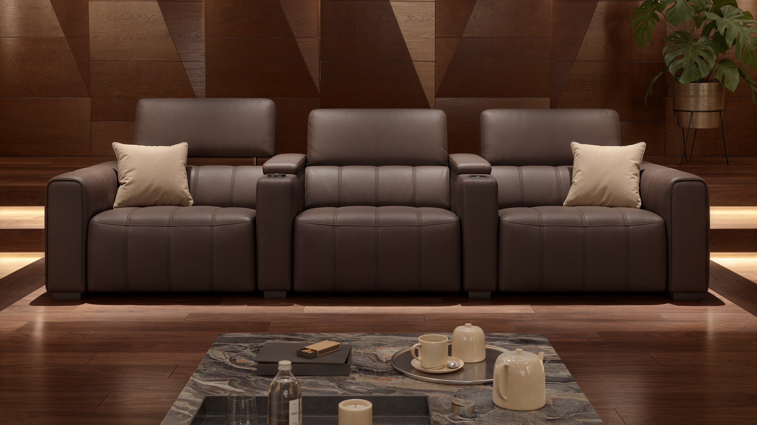 Leder 3-Sitzer Kinosofa MALIBU