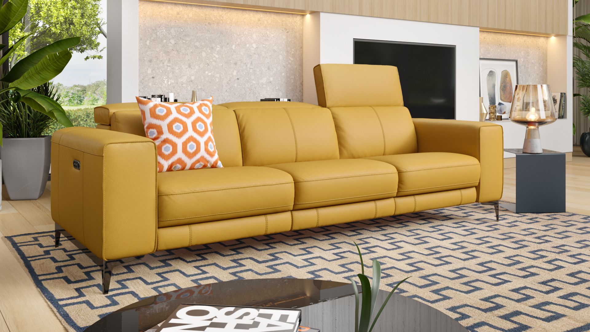 Leder 3-Sitzer Sofa XXL CUPELLO