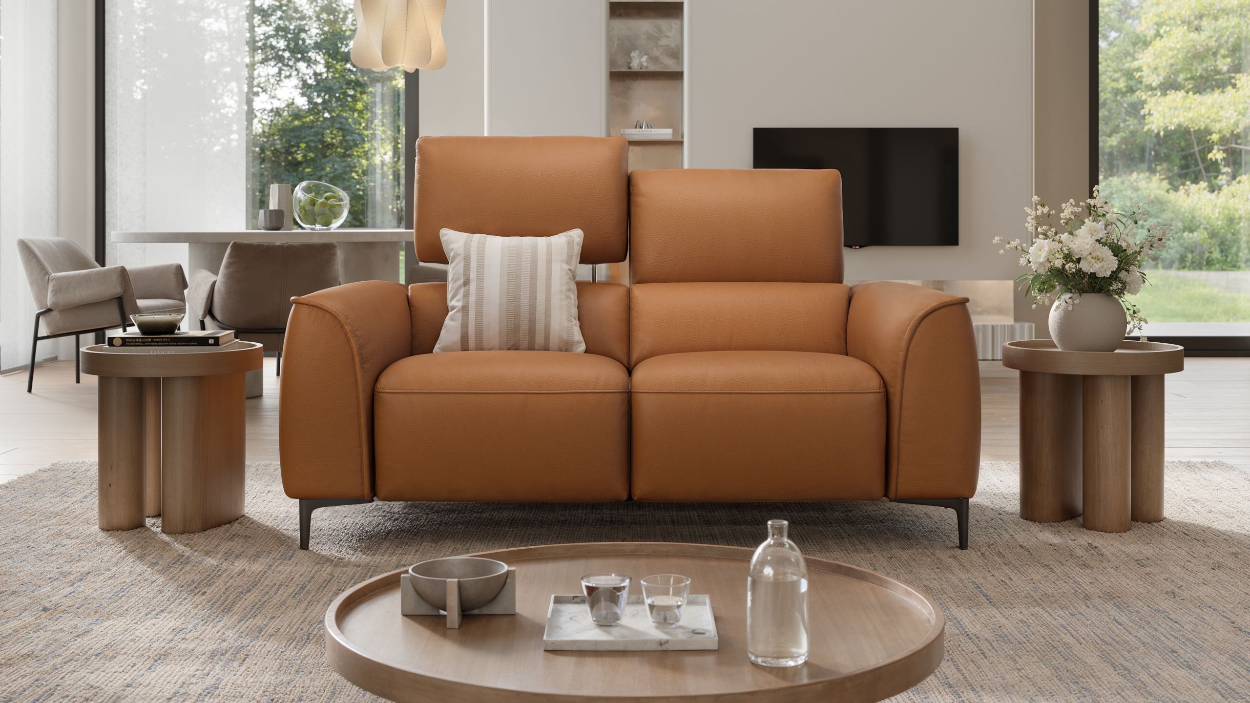 Leder 2-Sitzer Sofa COMO