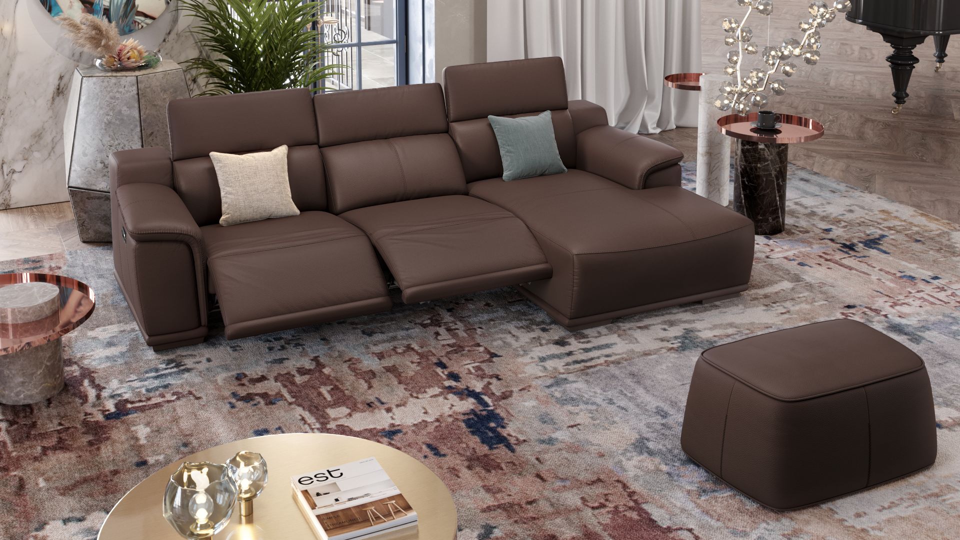 Leder Ecksofa MONTEFINO