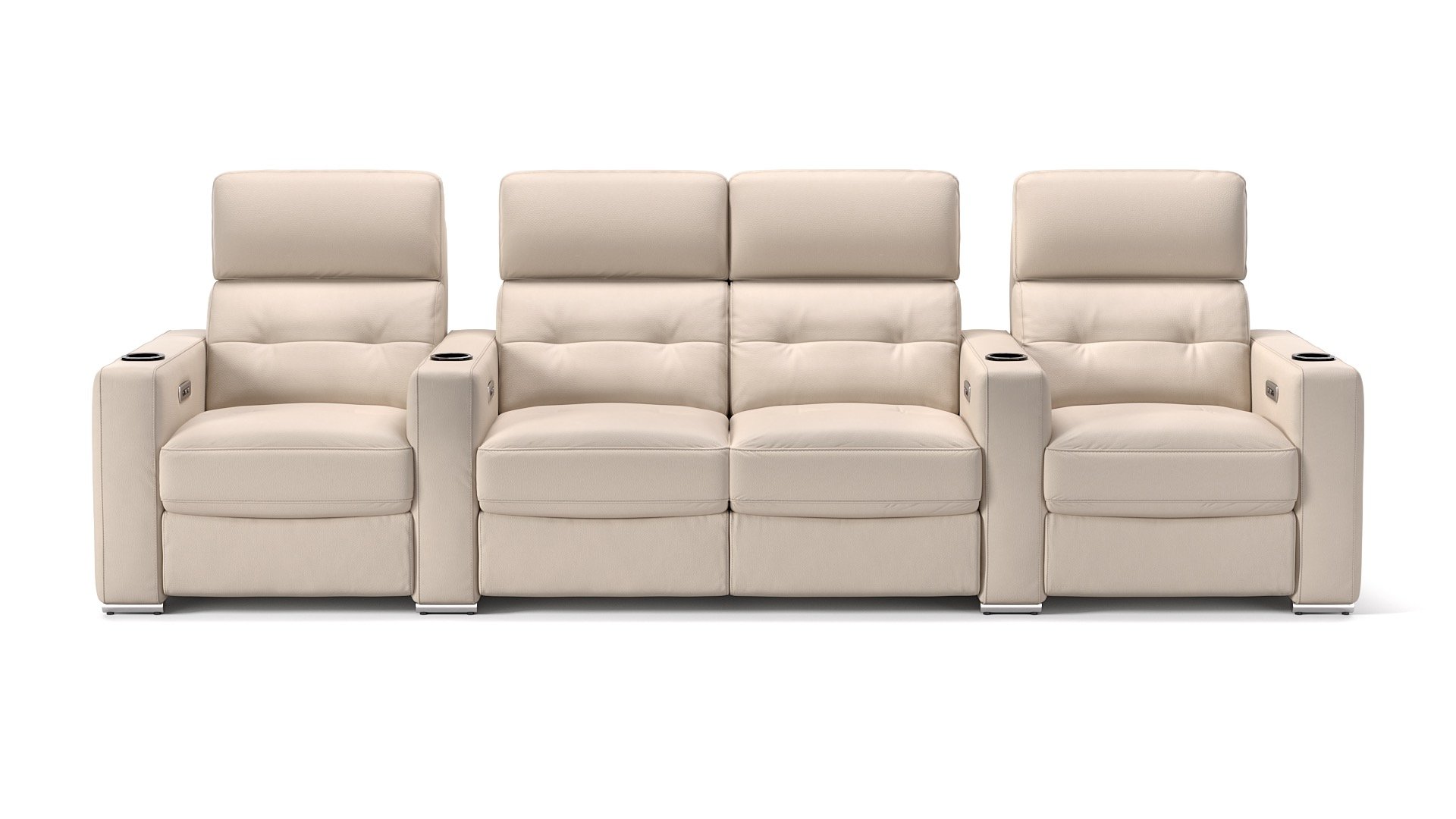 Leder 4-Sitzer Kinosofa Partnersitz BARI