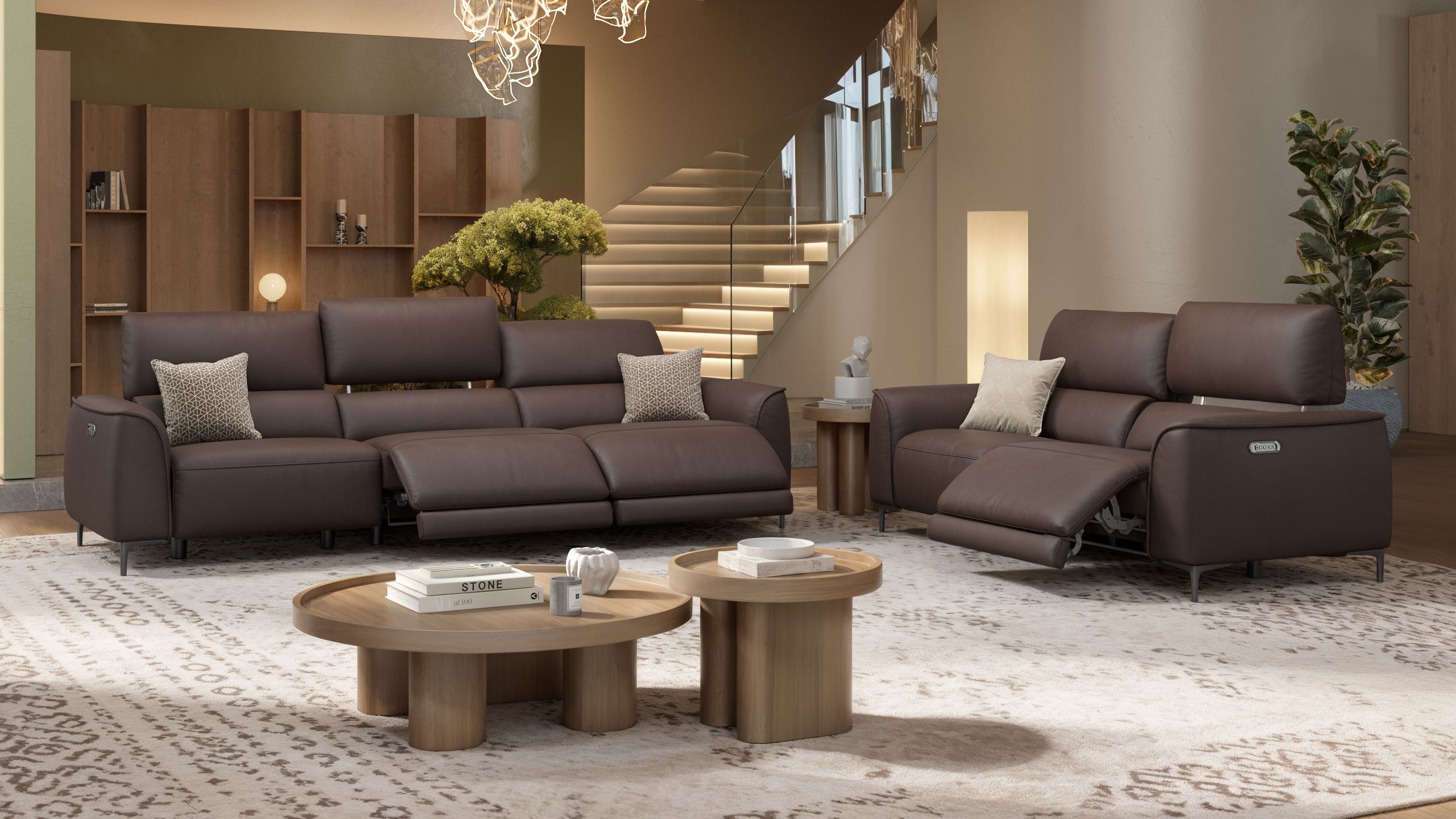 Leder 2-Sitzer Sofa COMO