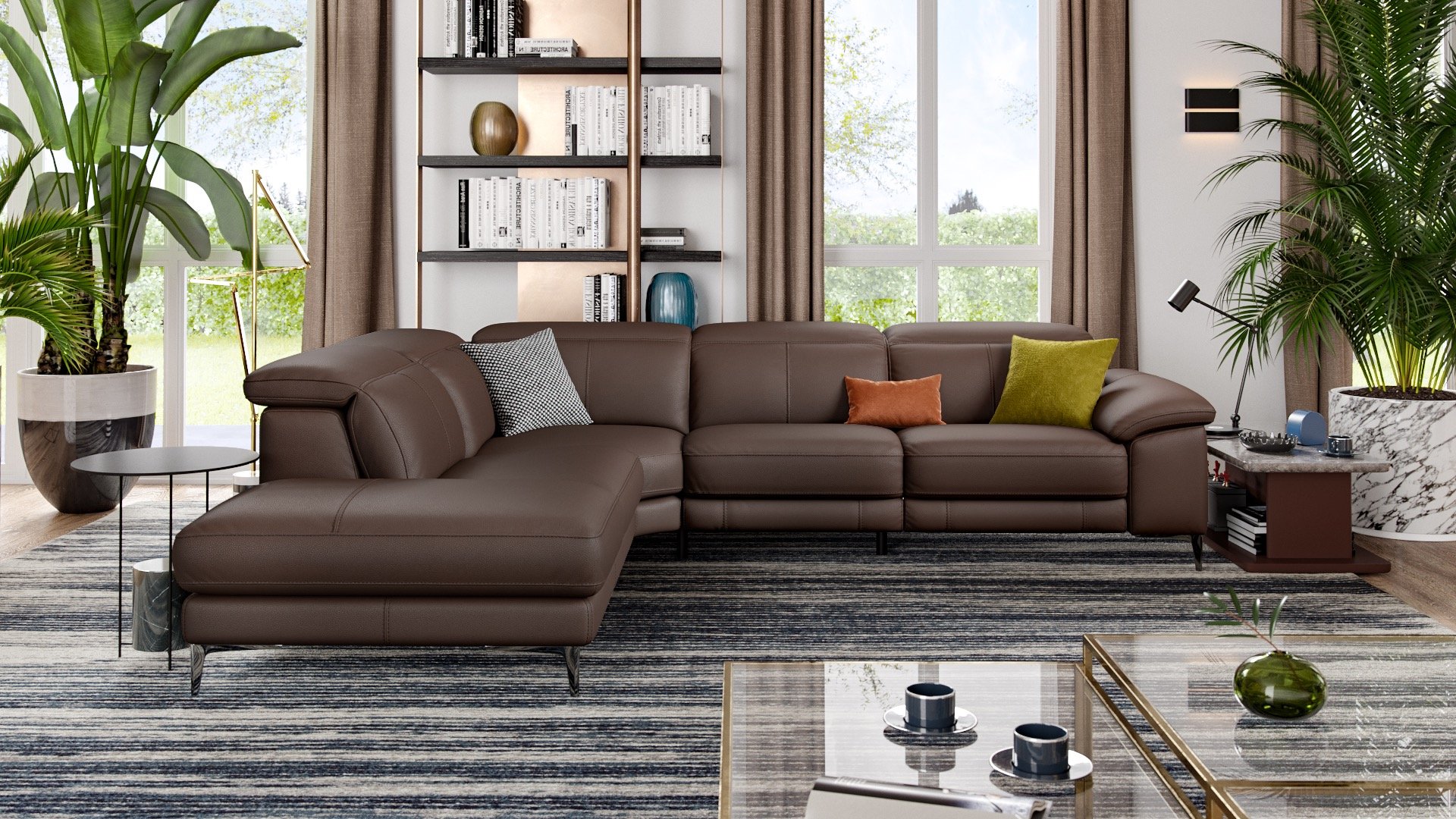Leder Ecksofa SIENA