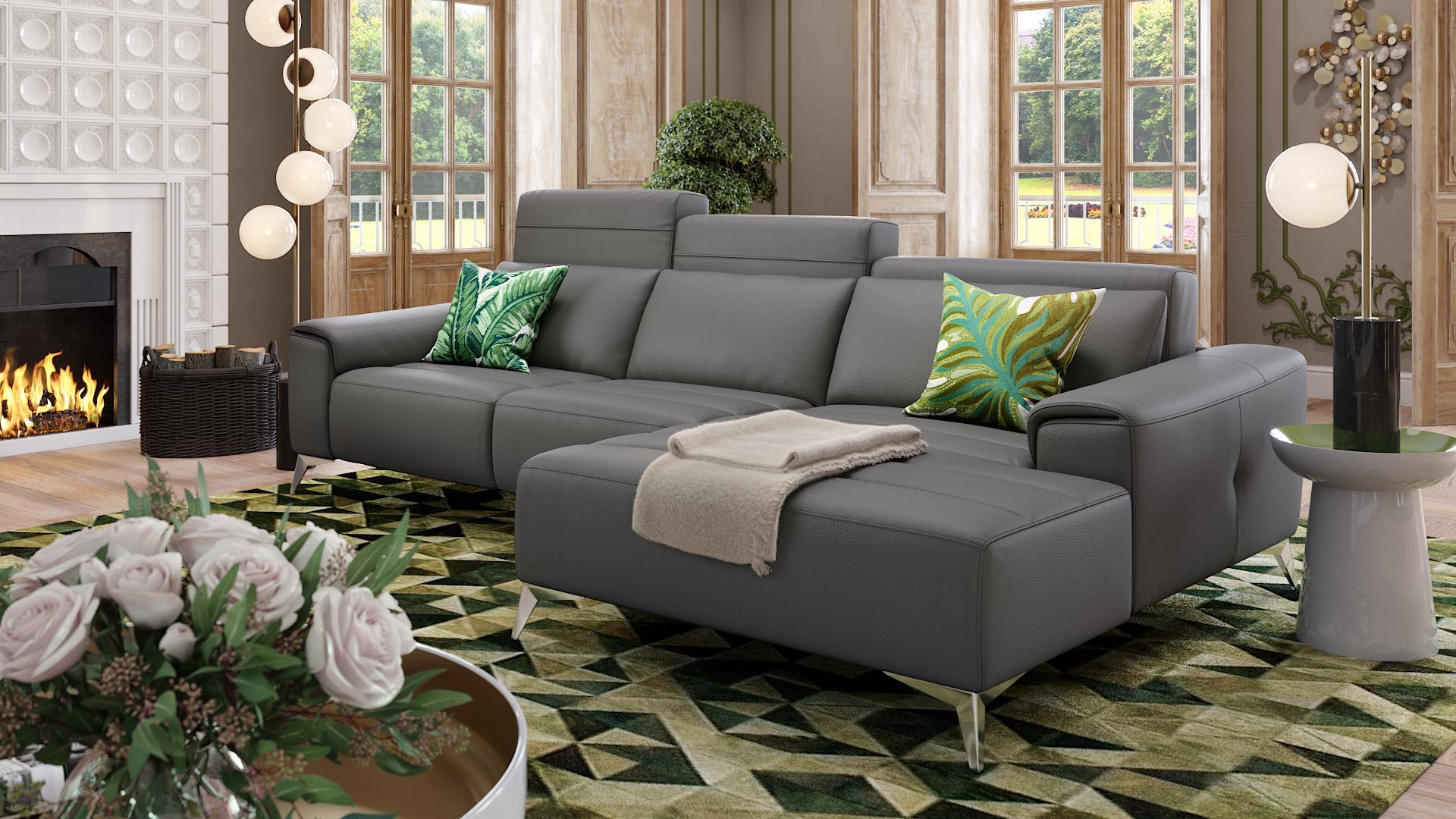 Leder Ecksofa BELLA