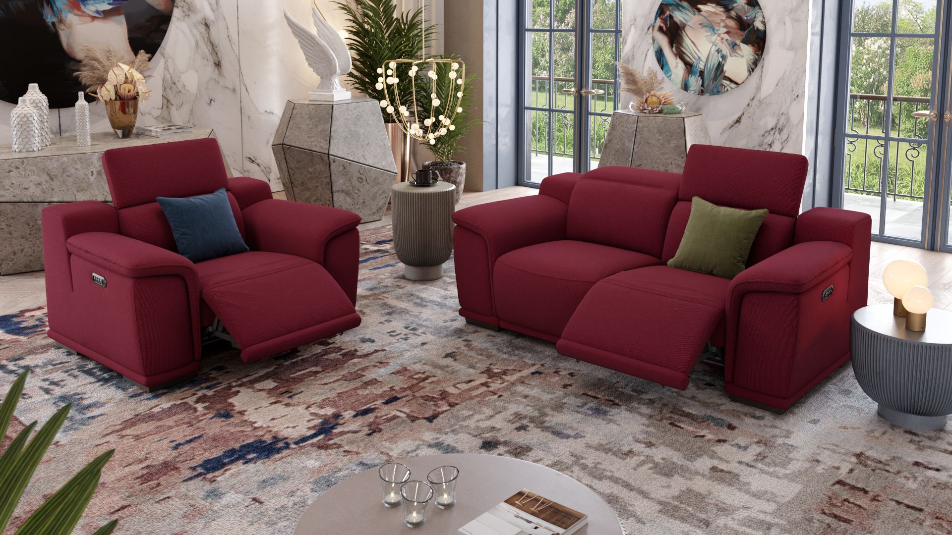 Stoff 2-Sitzer Sofa MONTEFINO