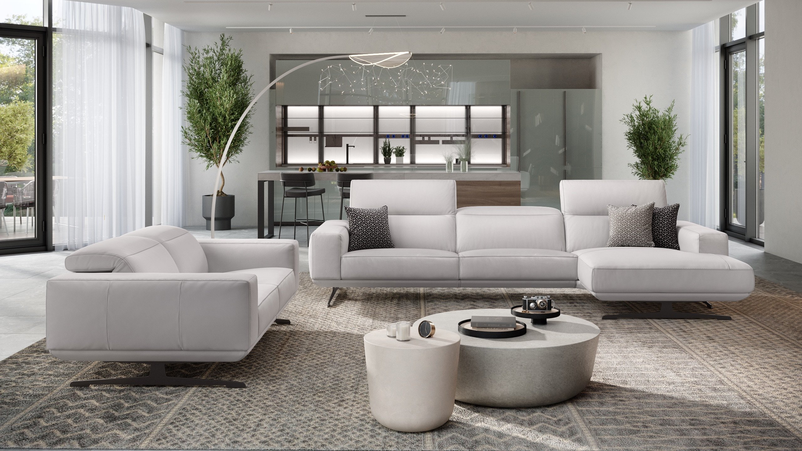 Leder 2-Sitzer Sofa MERANO