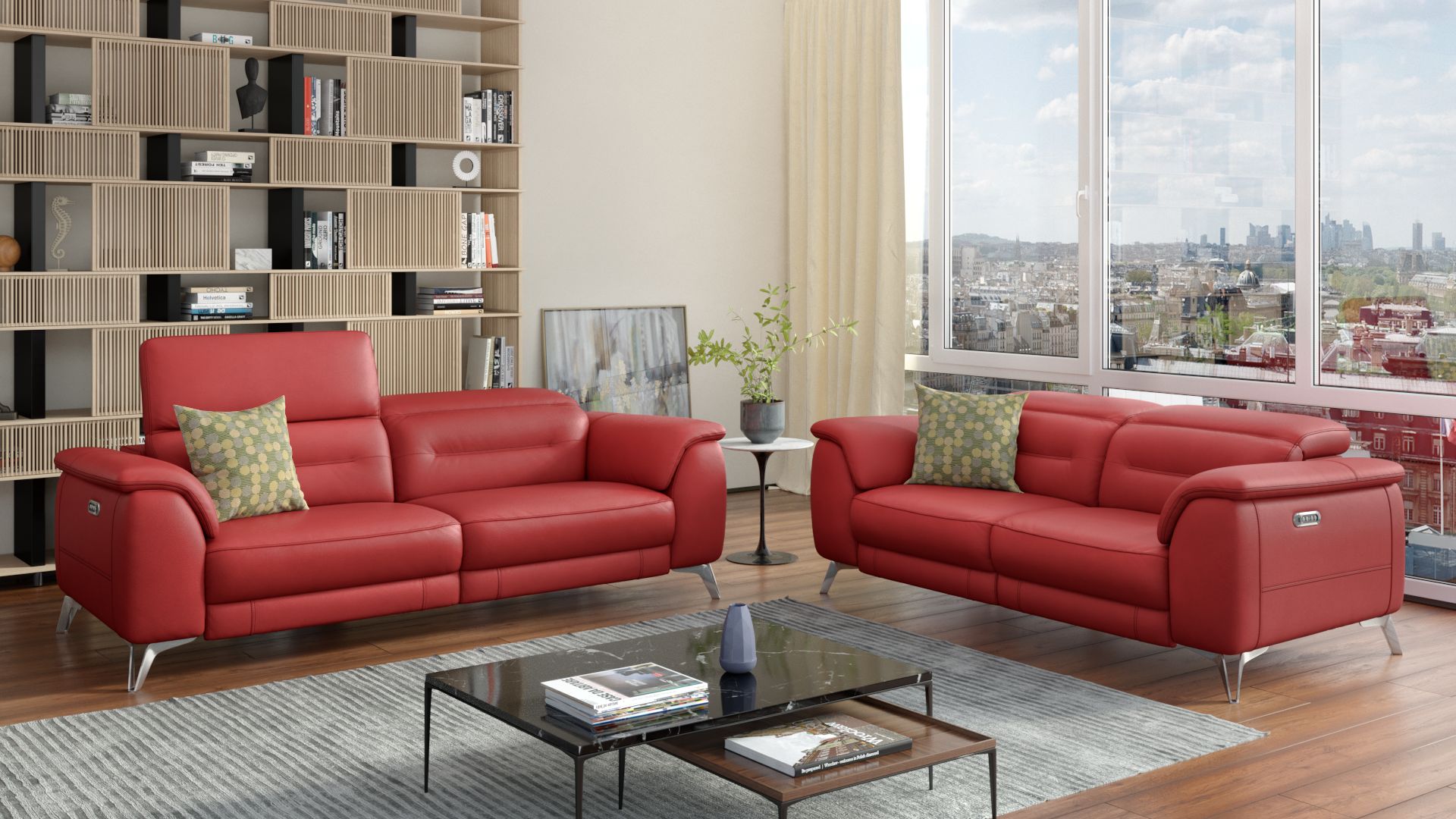 Leder 3-Sitzer Sofa GANDINO