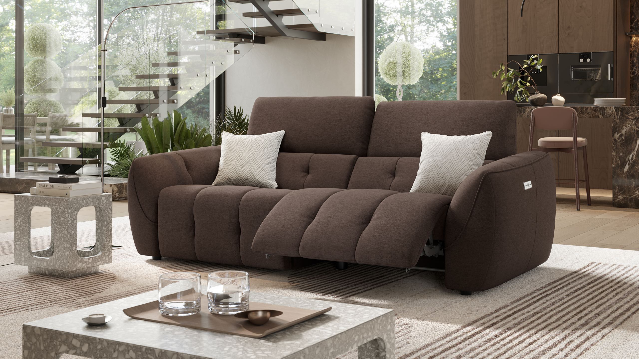 Stoff 3-Sitzer Sofa CEPRANO