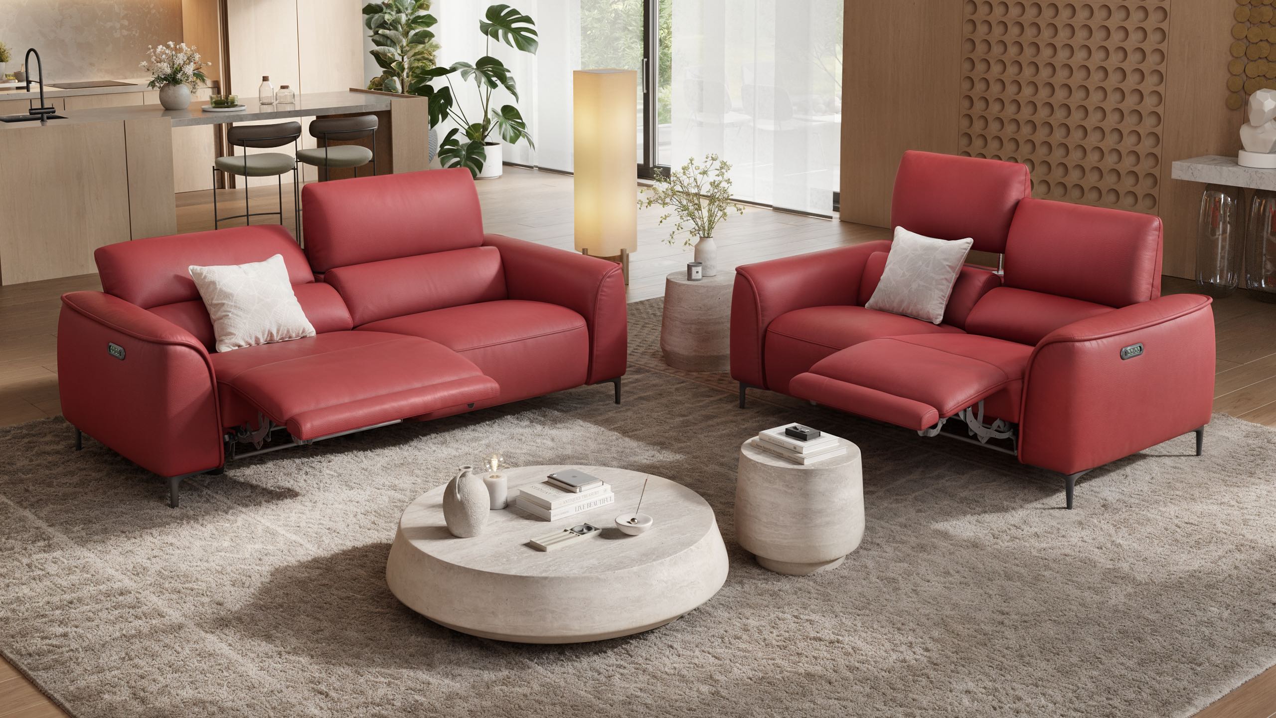 Leder 3-Sitzer Sofa COMO